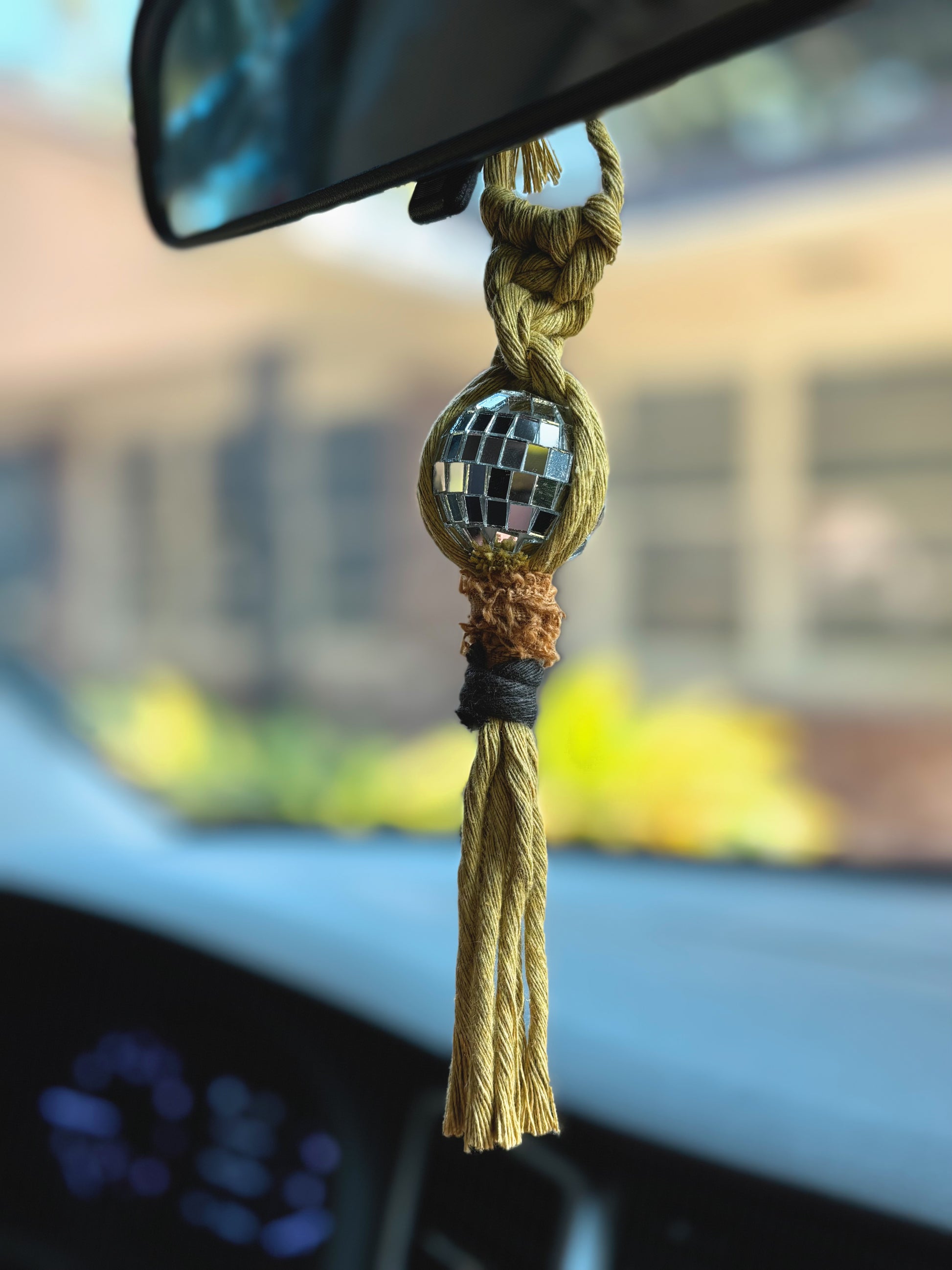 Modern Disco Ball Car Charm, Bag Charm
