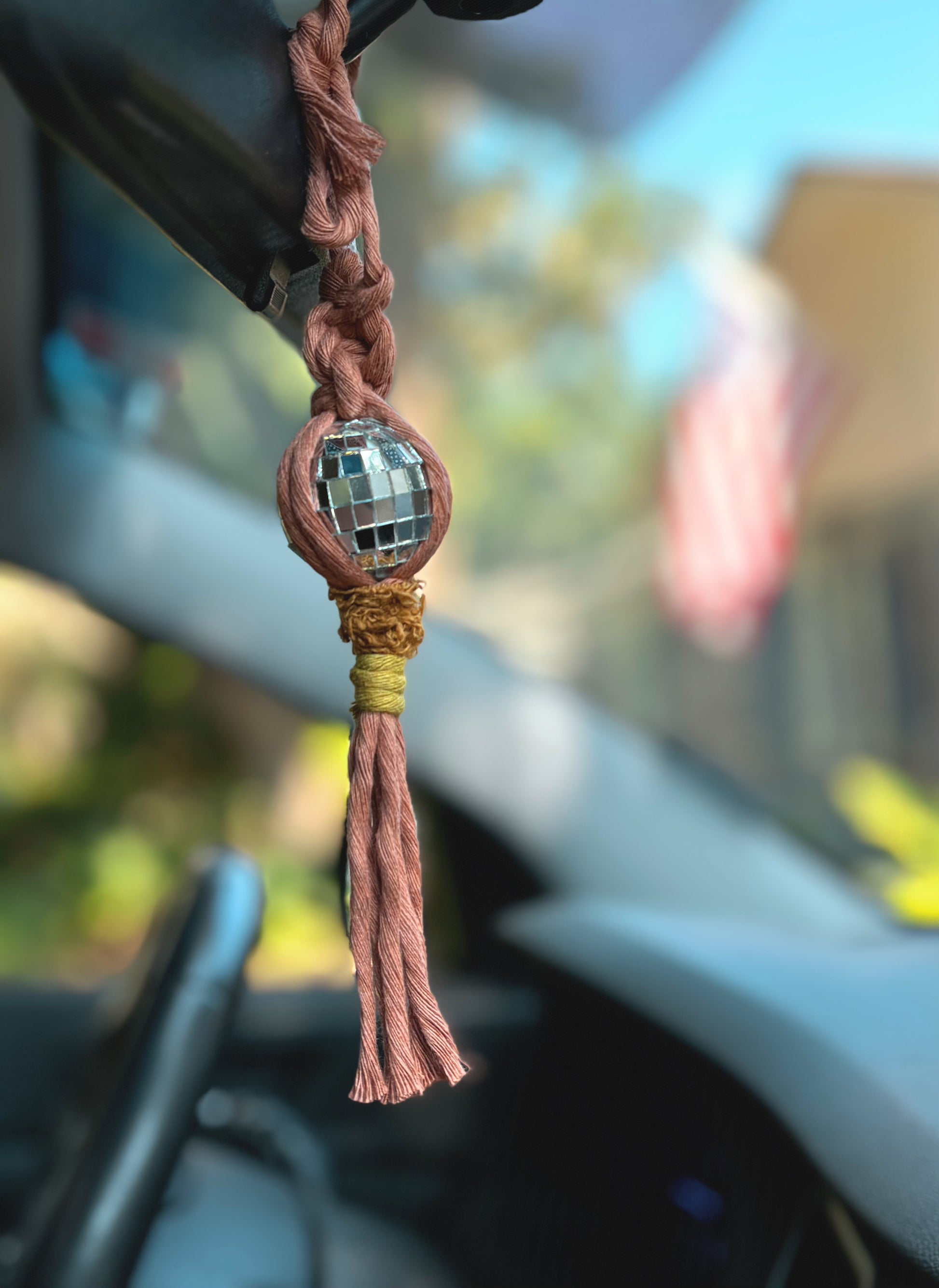 Modern Disco Ball Car Charm, Bag Charm