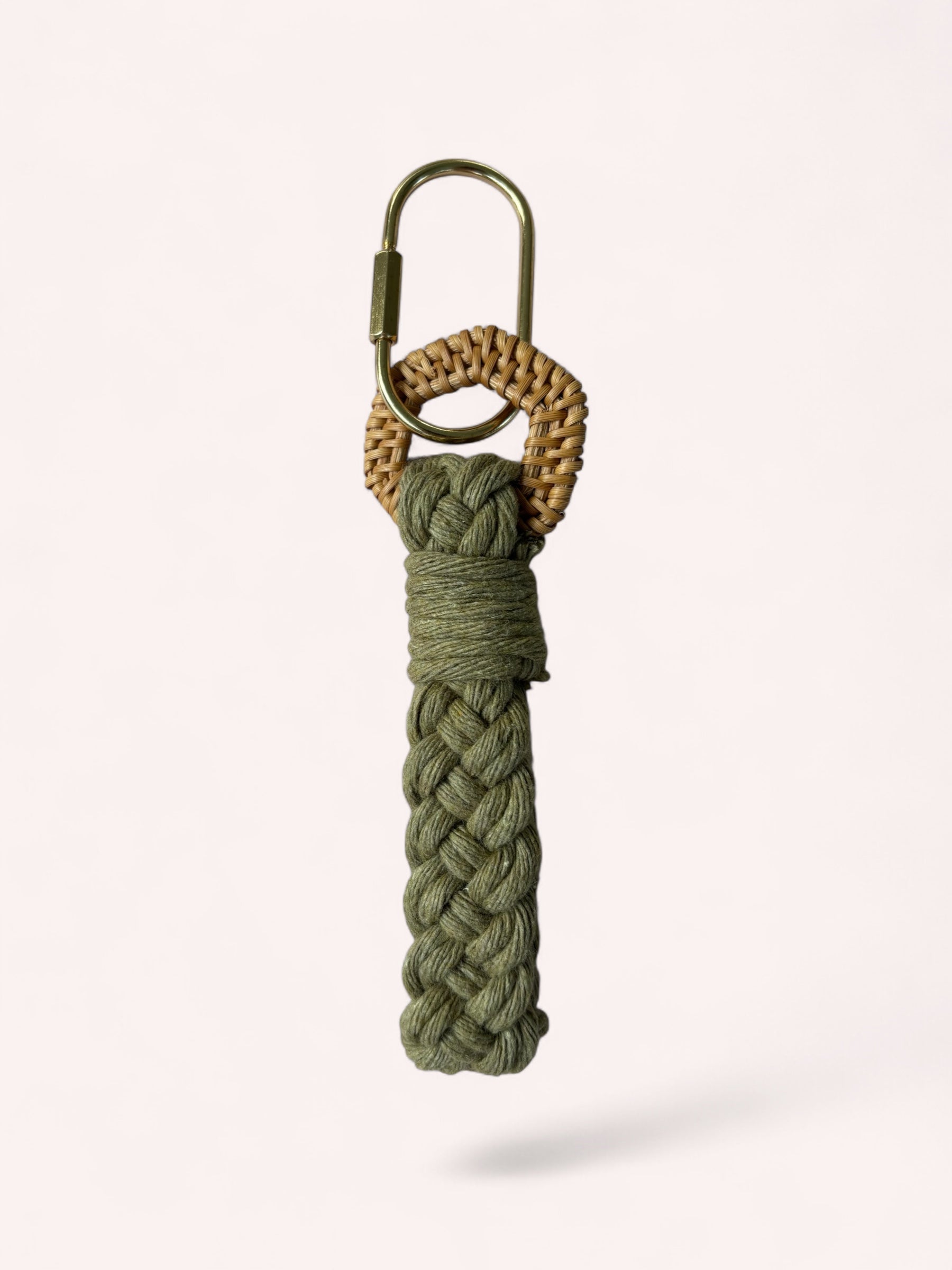 Modern Rattan Loop Keychain, Bag Charm