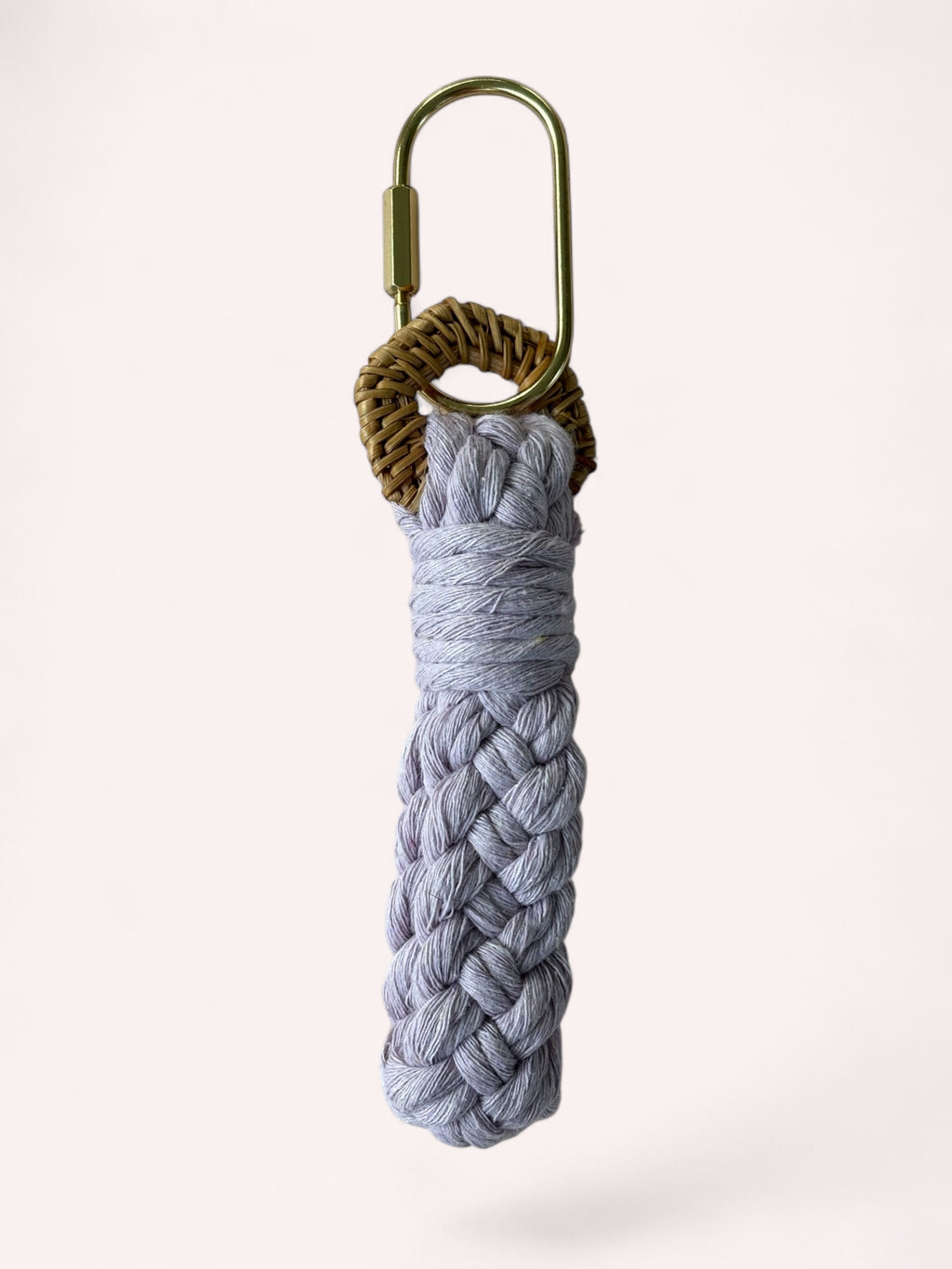 Modern Rattan Loop Keychain, Bag Charm