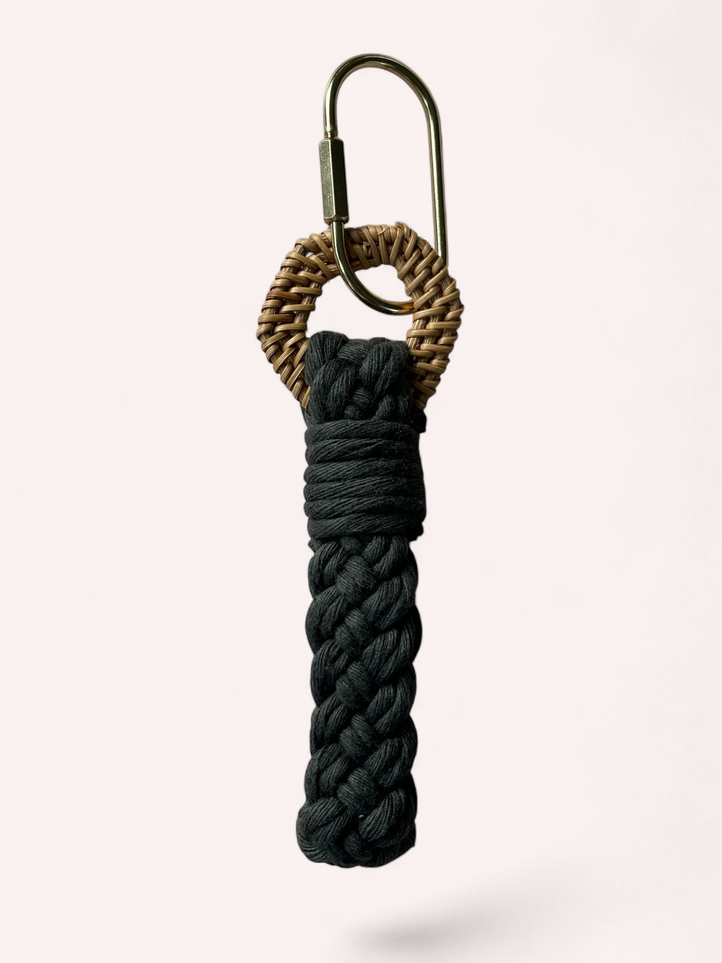 Modern Rattan Loop Keychain, Bag Charm