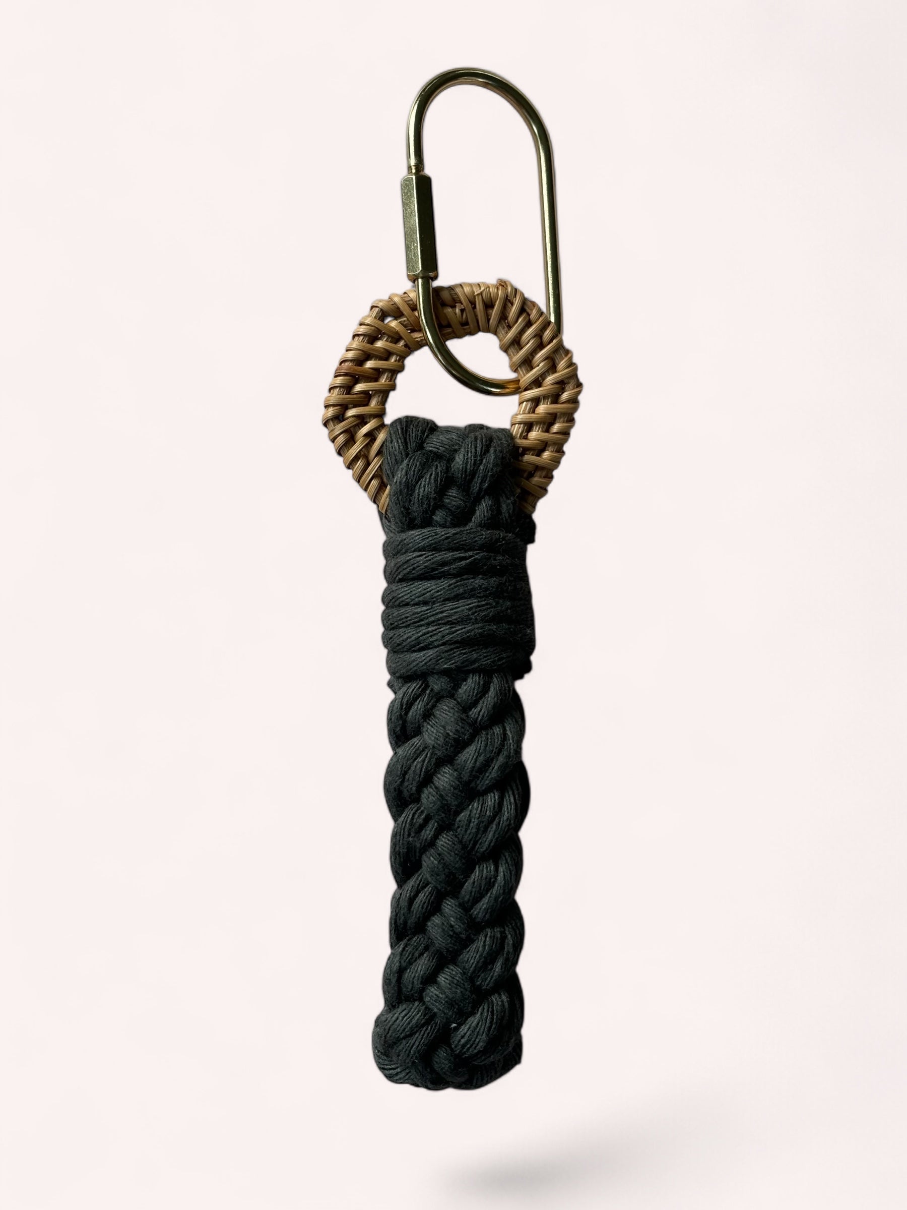 Modern Rattan Loop Keychain, Bag Charm