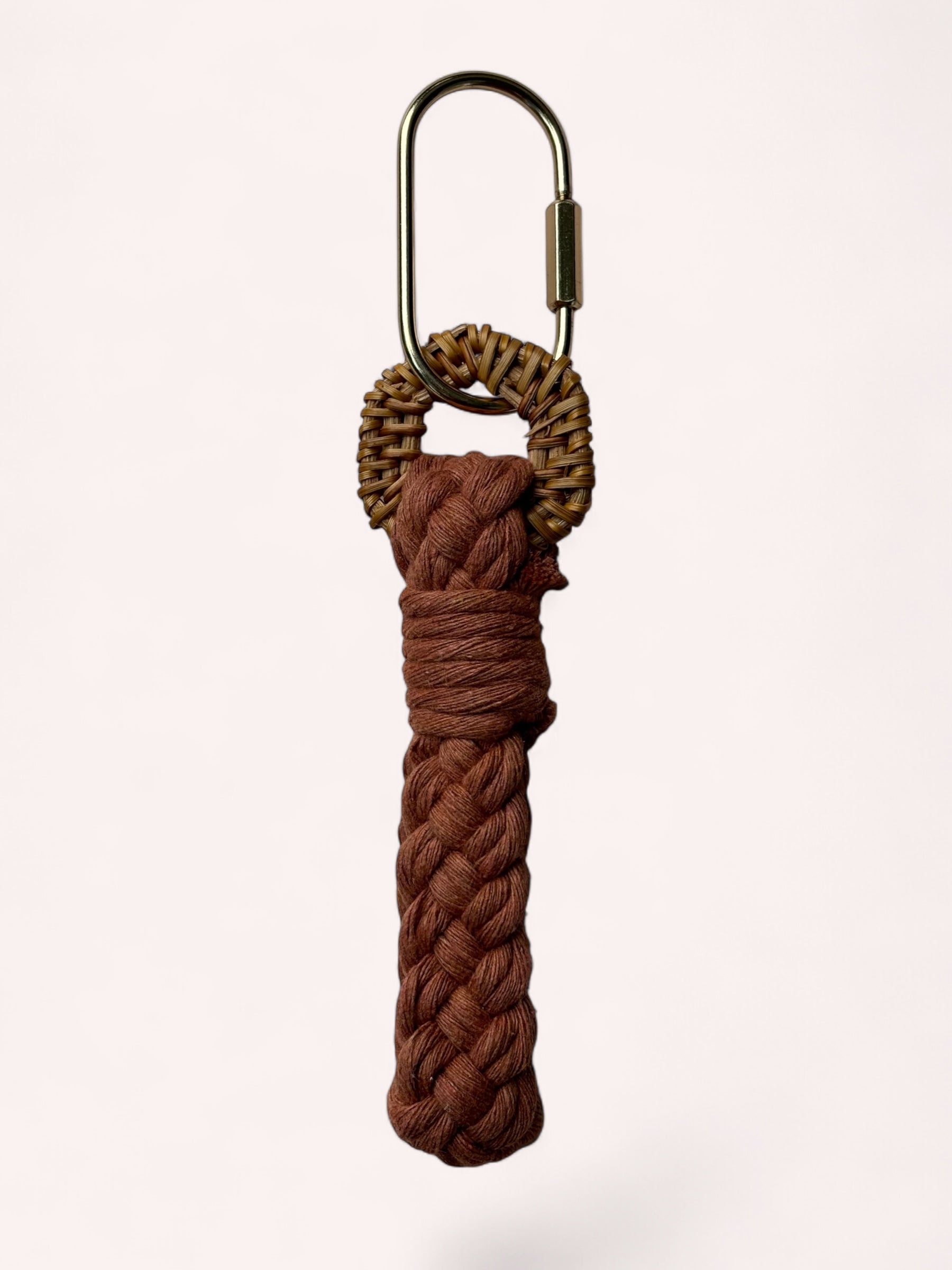 Modern Rattan Loop Keychain, Bag Charm