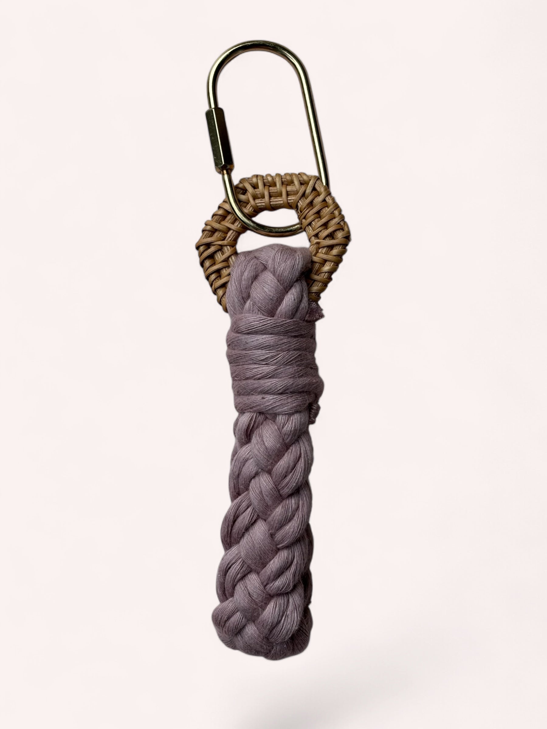 Modern Rattan Loop Keychain, Bag Charm