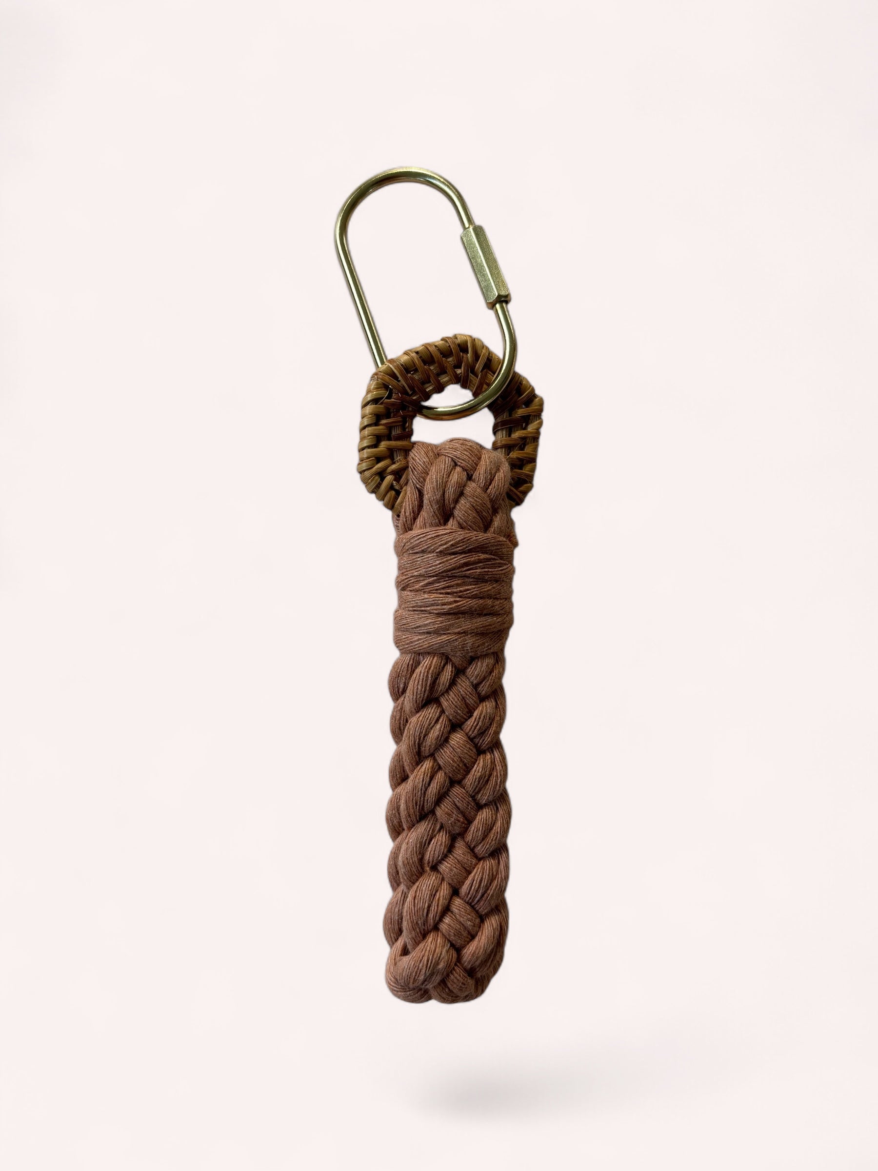 Modern Rattan Loop Keychain, Bag Charm