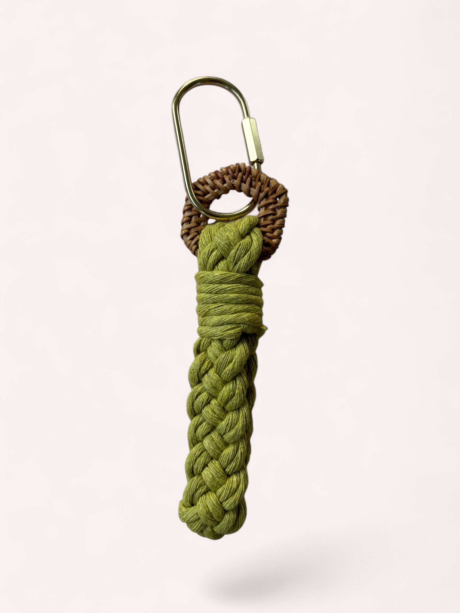 Modern Rattan Loop Keychain, Bag Charm