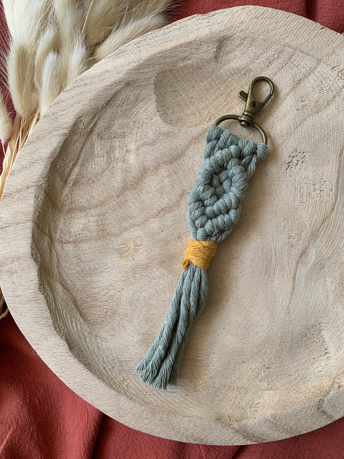 Boho Macrame Keychain | Handmade Key Ring Bag Charm | Everyday Accessories