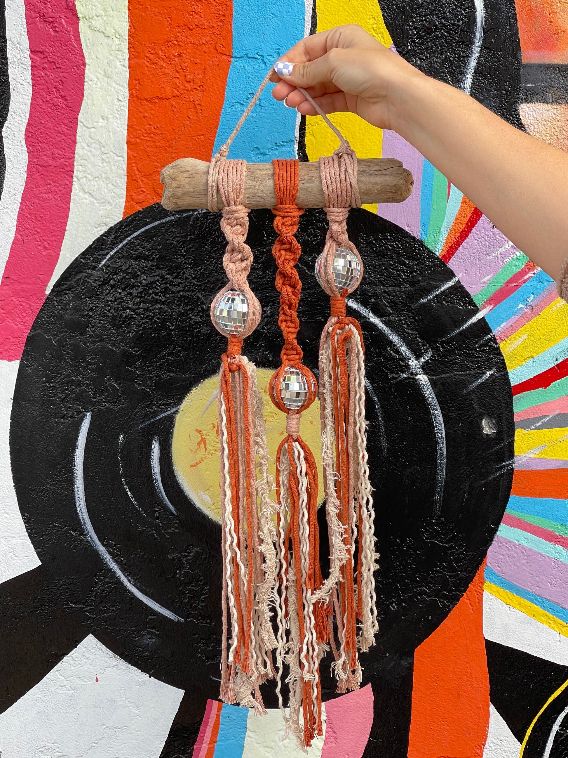 Made to Order: Disco Ball Retro Macrame Wall Hanging | Boho Home Decor | Eclectic Home | Macrame Tapestry