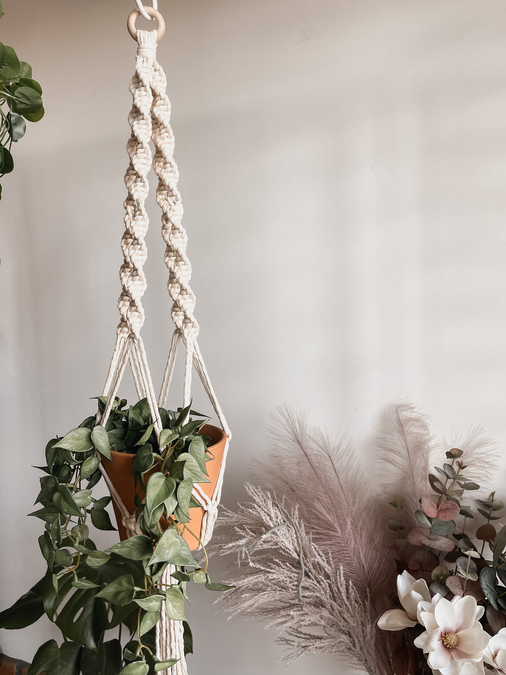 Classic Macrame Plant Hanger | Boho Home Decor | Mother's Day Gift Ideas | Plant Accessories | Gifts for Her | Dorm Decor