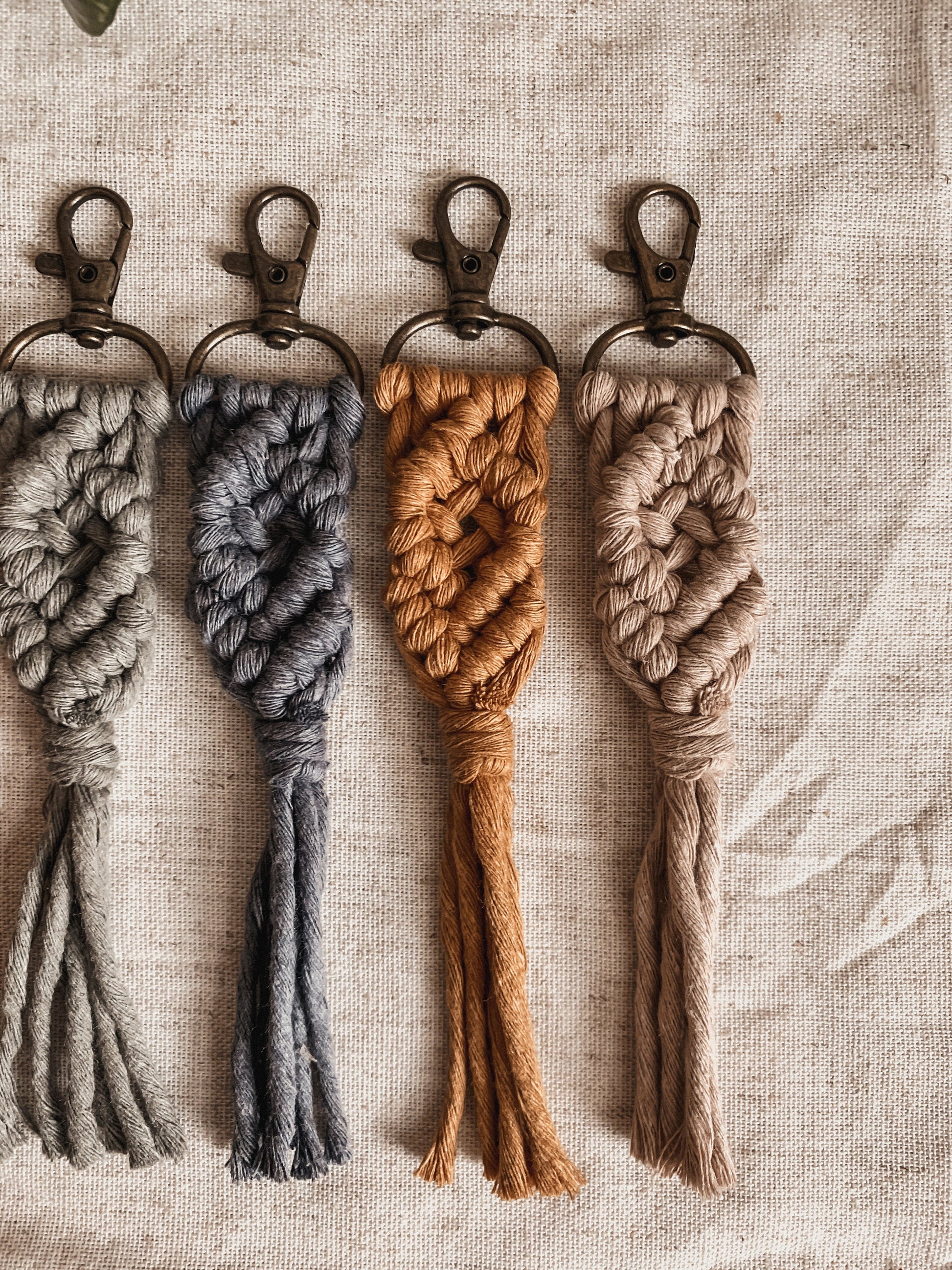 Boho Macrame Keychain | Handmade Key Ring Bag Charm
