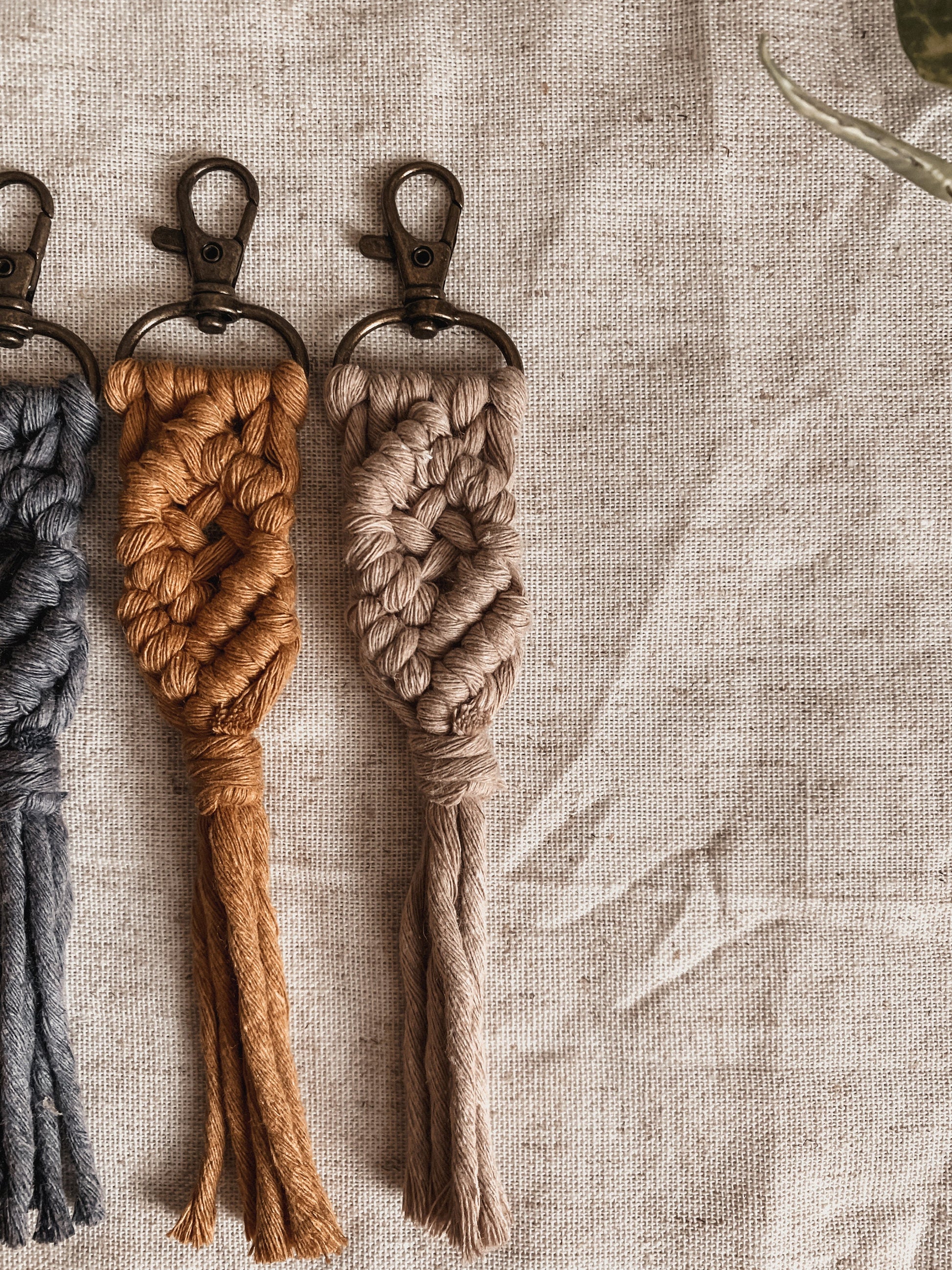 Boho Macrame Keychain | Handmade Key Ring Bag Charm