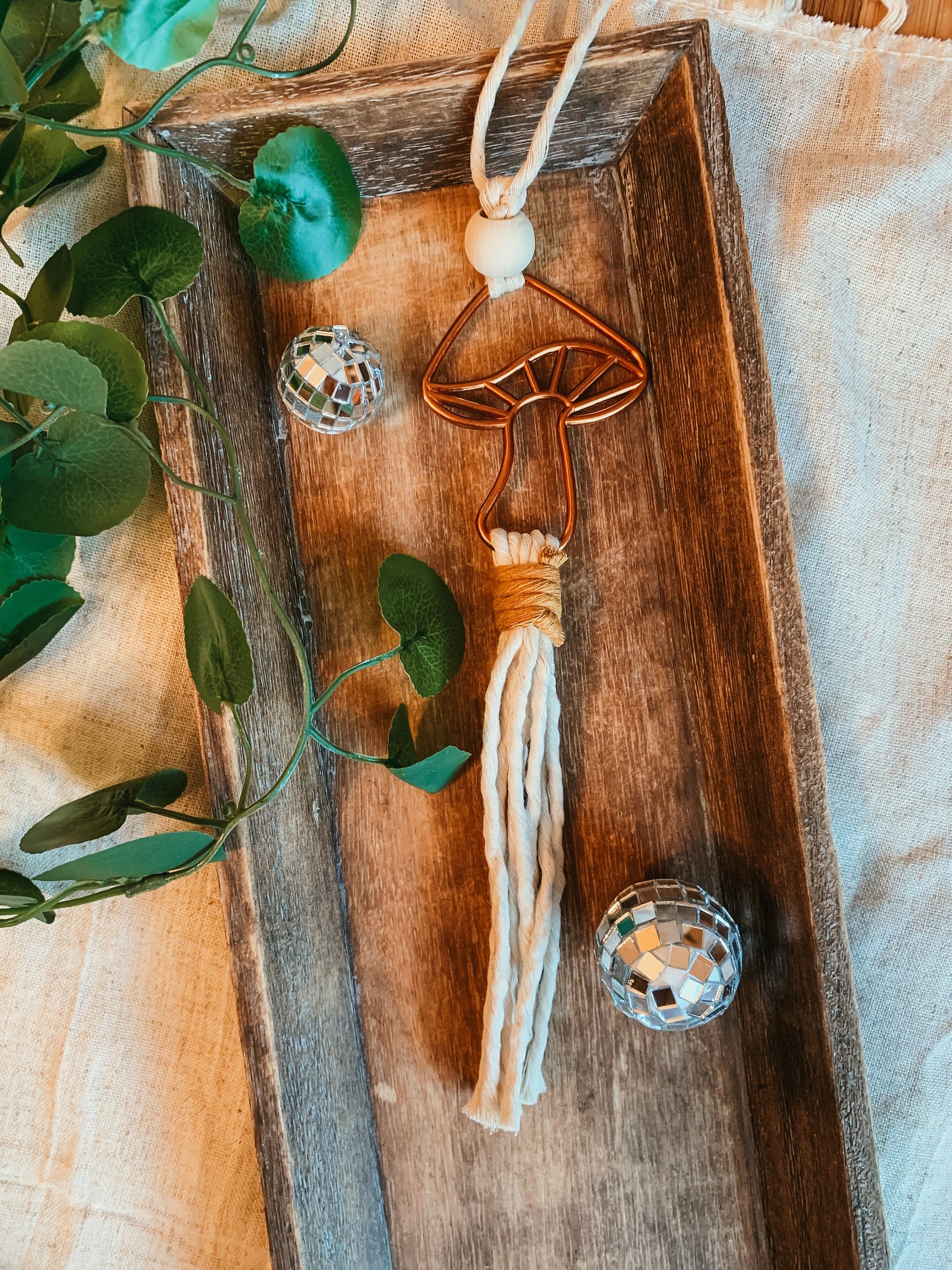Mushroom Car Charm | Rearview Mirror Accessories | Gifts | Nature Gifts