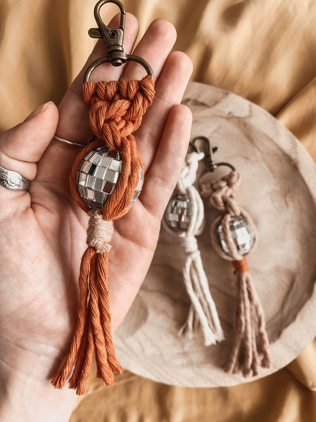 Retro Miniature Disco Ball Keychain | Gift Ideas for Her | Boho Accessories | Gifts for Friends