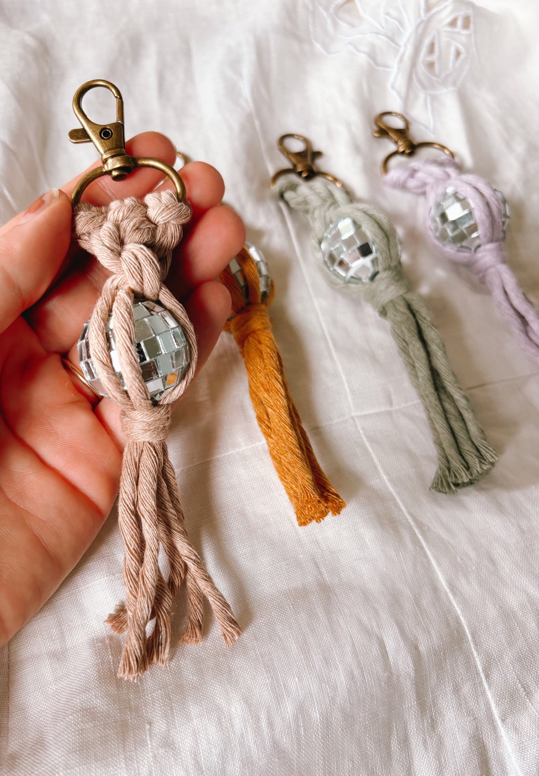 Miniature Disco Ball Keychain | Retro Gift Ideas for Her | Boho Accessories | Gifts for Friends