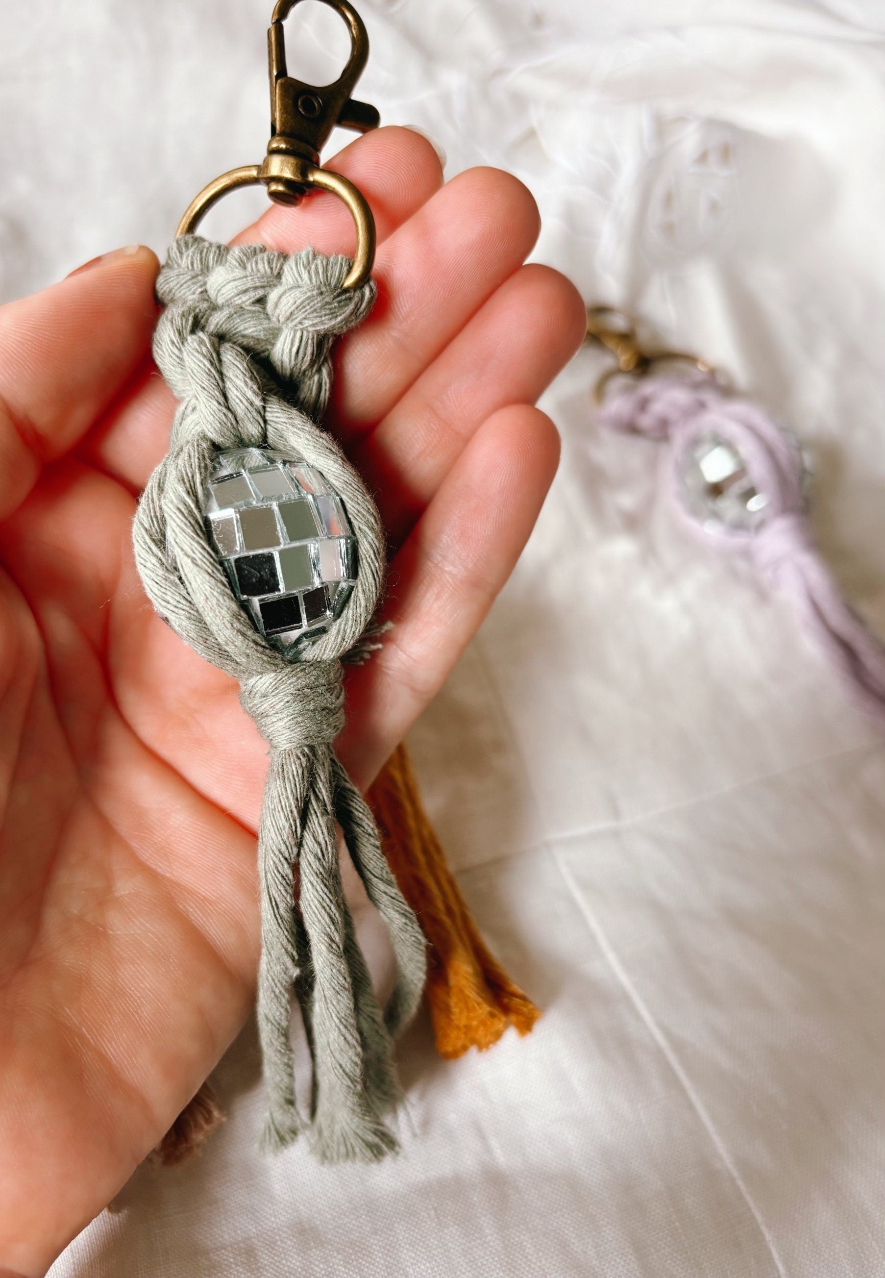 Miniature Disco Ball Keychain | Retro Gift Ideas for Her | Boho Accessories | Gifts for Friends