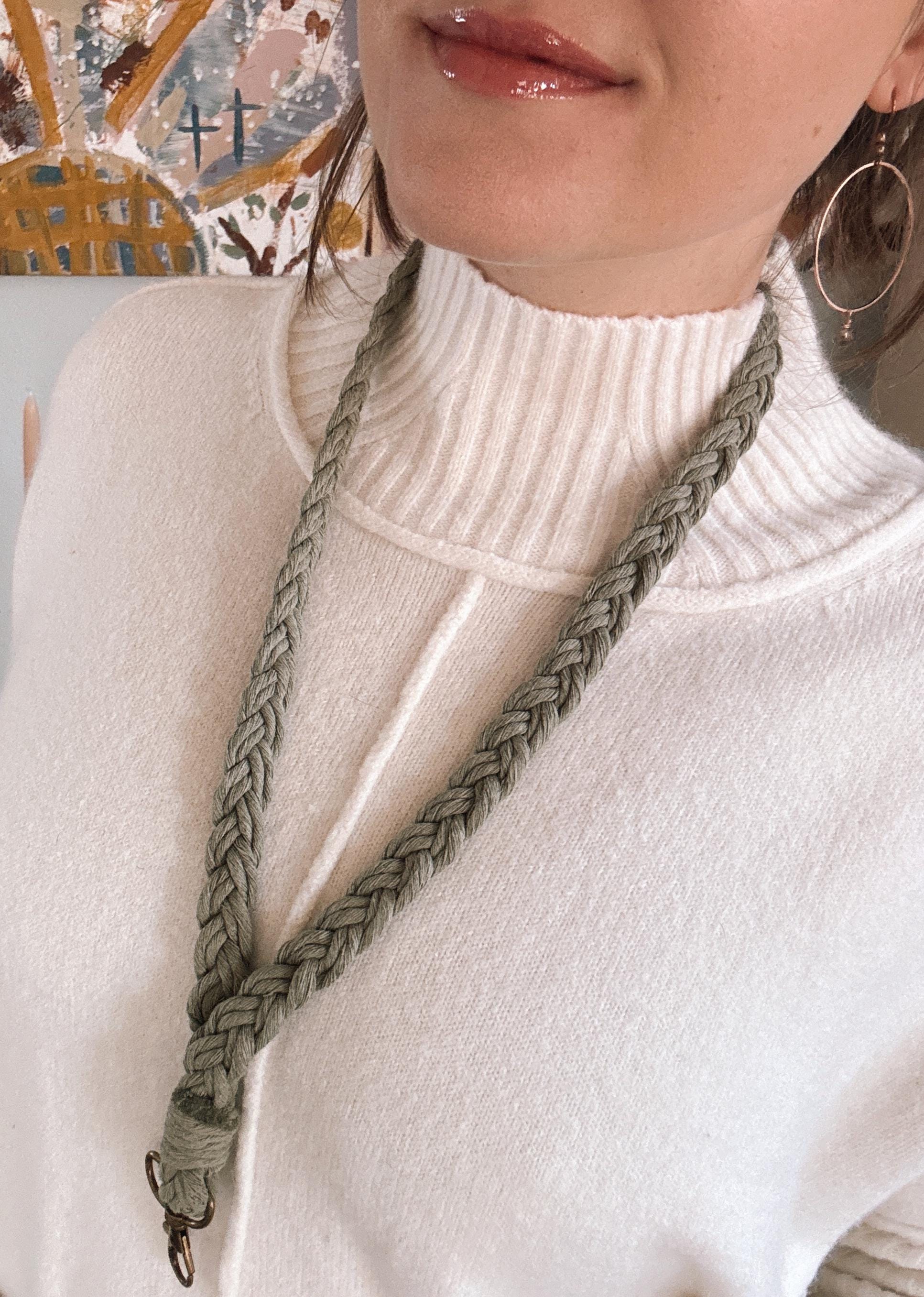 Boho Macrame Lanyard | Handmade ID Badge Holder | Work Lanyard | Teacher Appreciation Gift
