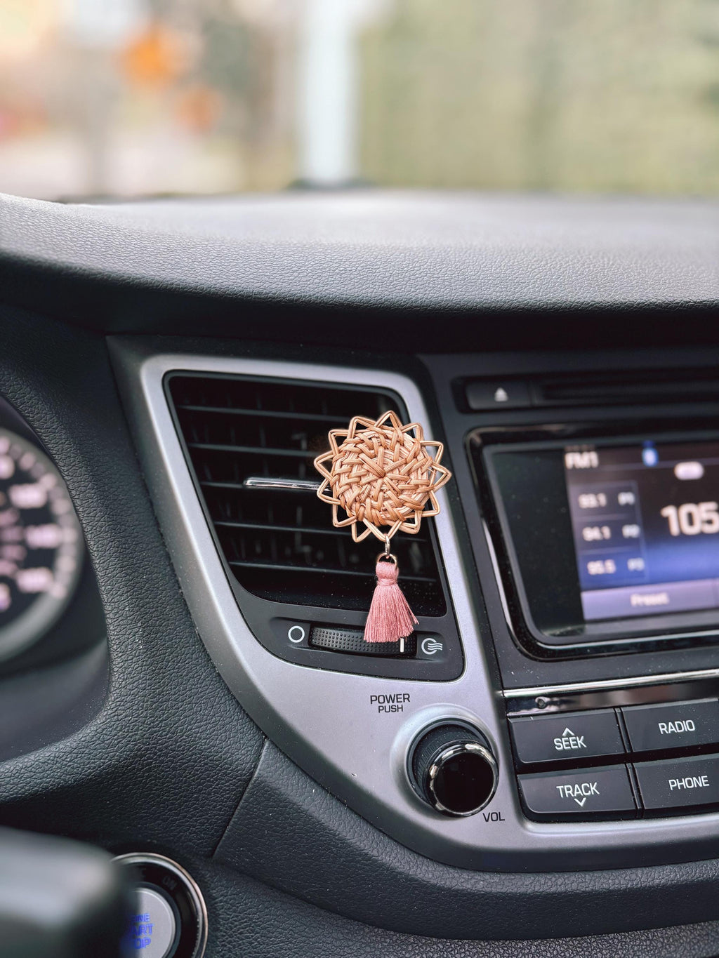 Boho Rattan Sun Car Vent Clip | Boho Essential Oil Diffuser | Rearview Mirror Car Accessories | Mother's Day Gifts | Scent