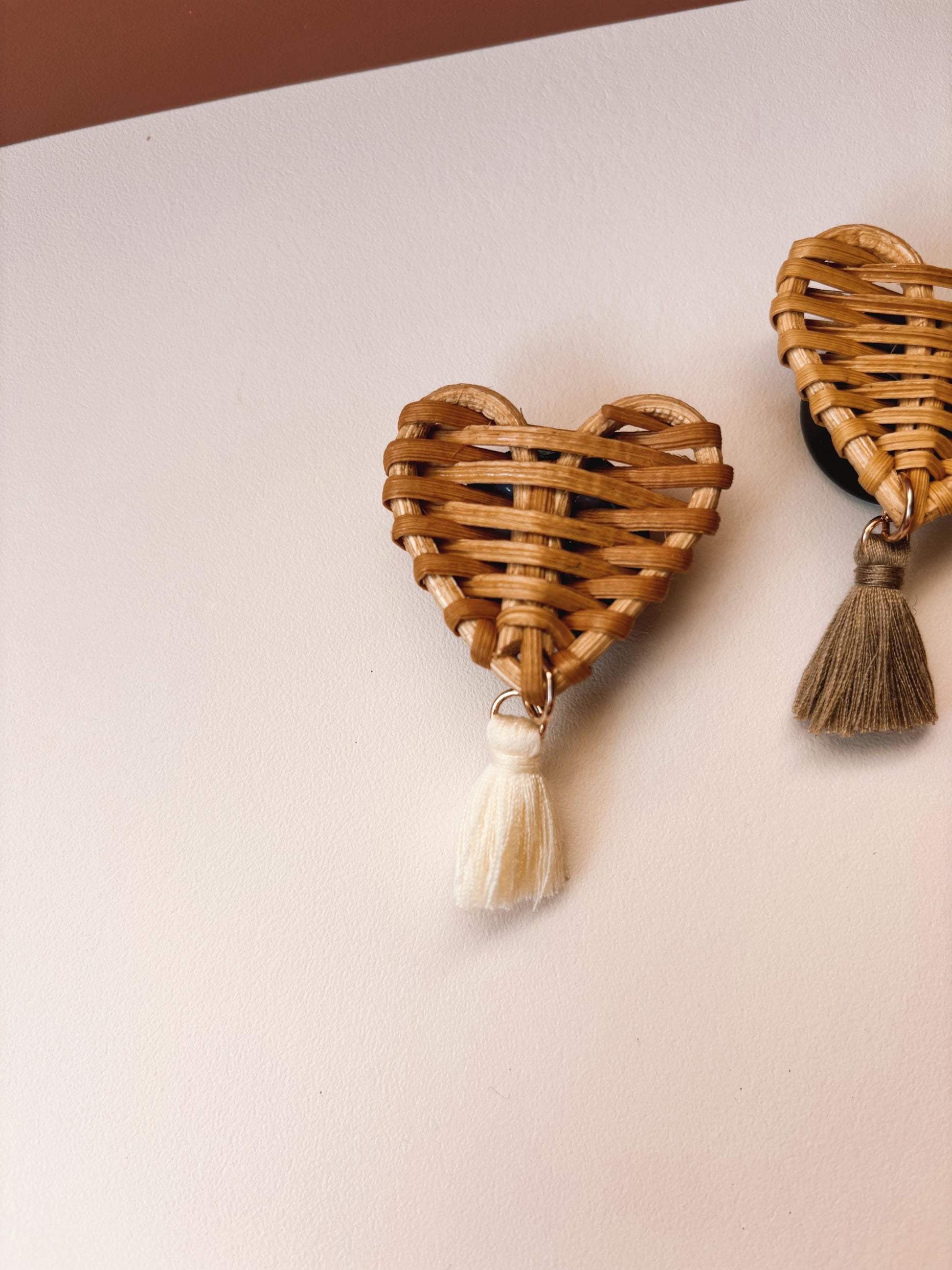 Rattan Heart Car Vent Clip | Boho Essential Oil Diffuser | Rearview Mirror Car Accessories | Valentines Day Gifts | Scents