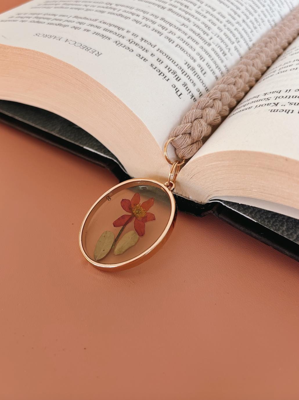 Pink Pressed Floral Bookmark | Cottagecore, Whimsical Gift for Book Lovers