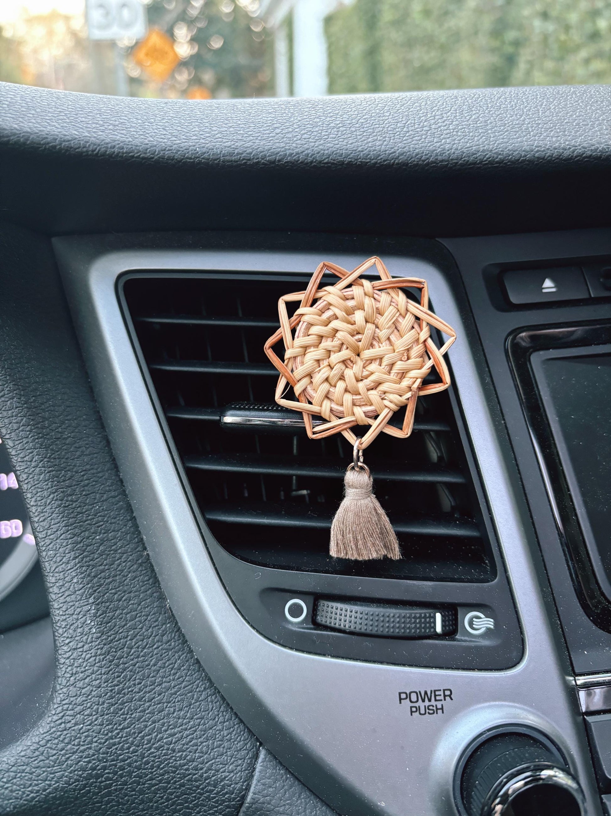 Boho Rattan Sun Car Vent Clip | Boho Essential Oil Diffuser | Rearview Mirror Car Accessories | Mother's Day Gifts | Scent