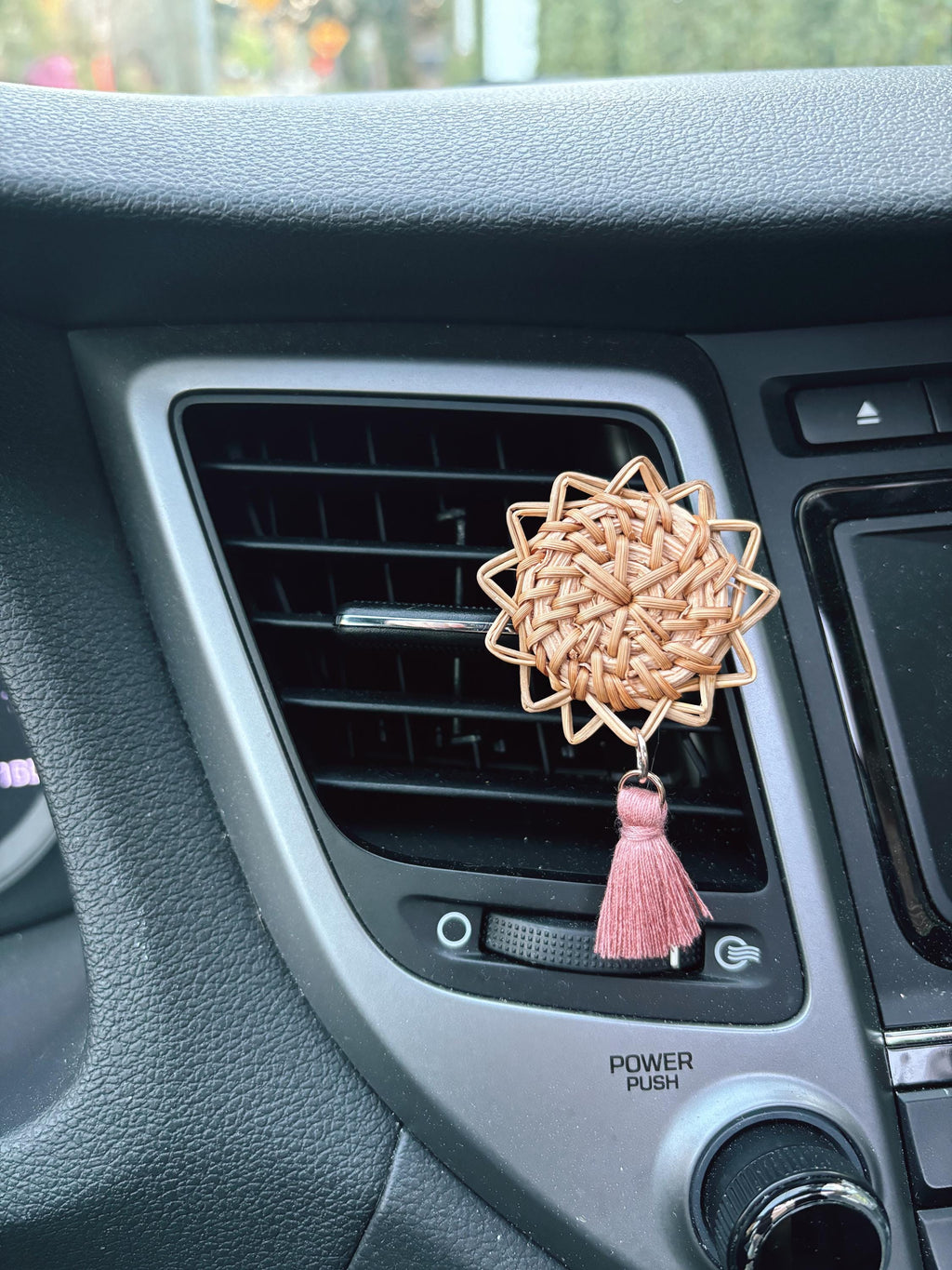 Boho Rattan Sun Car Vent Clip | Boho Essential Oil Diffuser | Rearview Mirror Car Accessories | Mother's Day Gifts | Scent