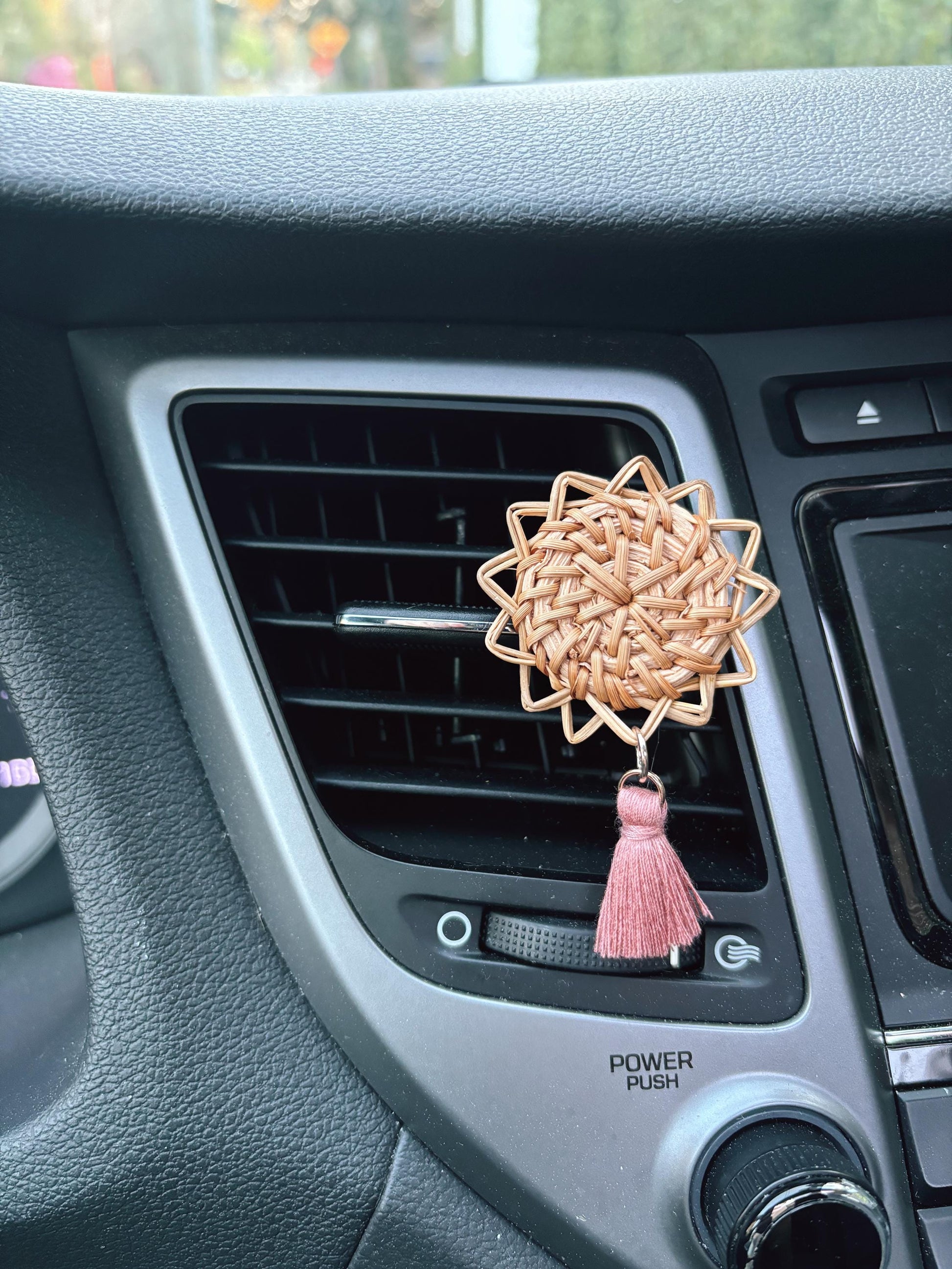 Boho Rattan Sun Car Vent Clip | Boho Essential Oil Diffuser | Rearview Mirror Car Accessories | Mother's Day Gifts | Scent