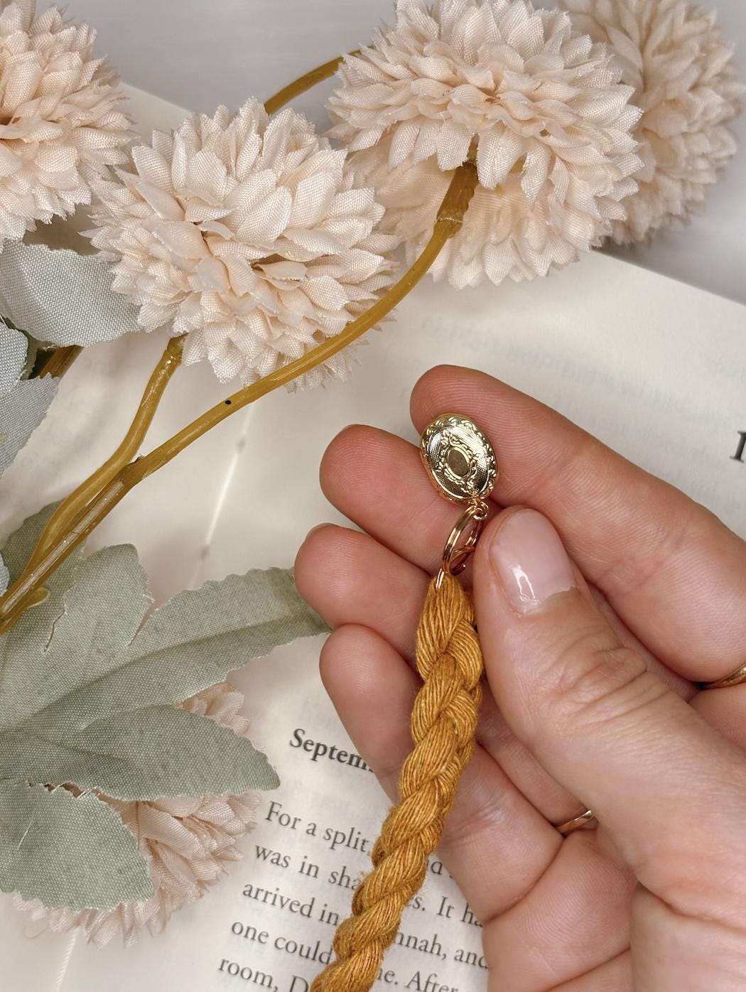 Personalized Locket Charm Bookmark | Cute Gift for Book Lovers | Book Accessories | Vintage Thoughtful Bookish Keepsake