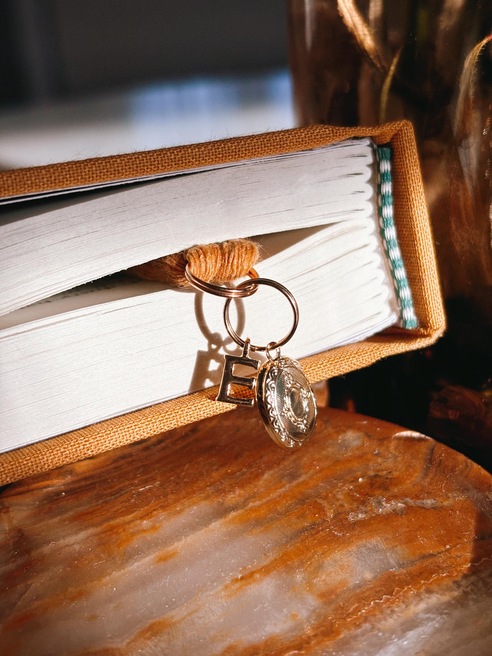 Personalized Locket Charm Bookmark | Cute Gift for Book Lovers | Book Accessories | Vintage Thoughtful Bookish Keepsake