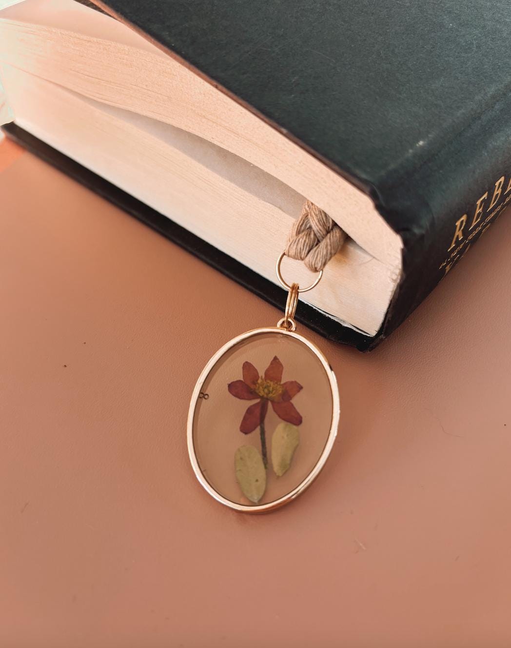 Pink Pressed Floral Bookmark | Cottagecore, Whimsical Gift for Book Lovers