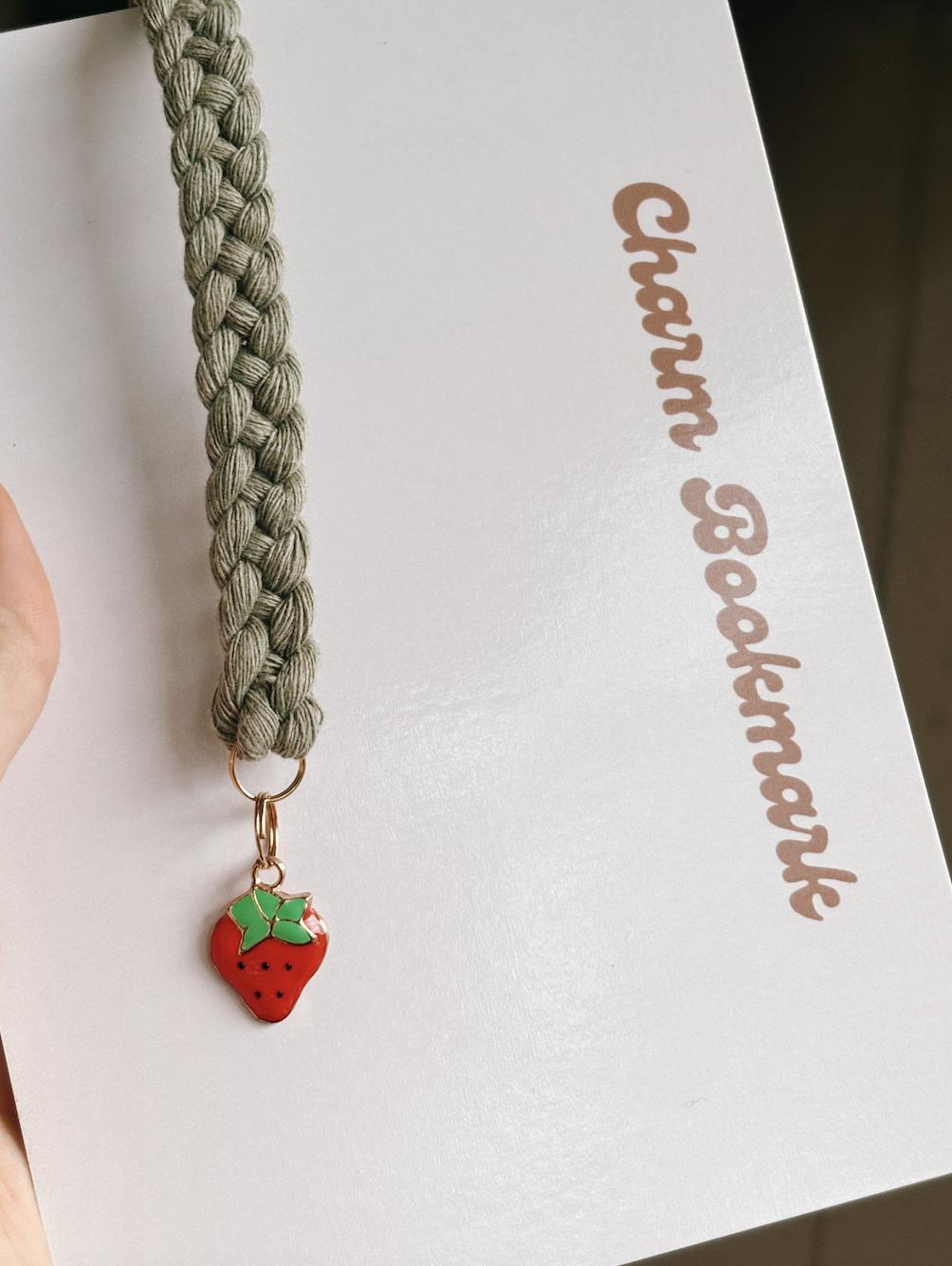 Strawberry Charm Bookmark | Cute Gift for Book Lovers | Book Accessories