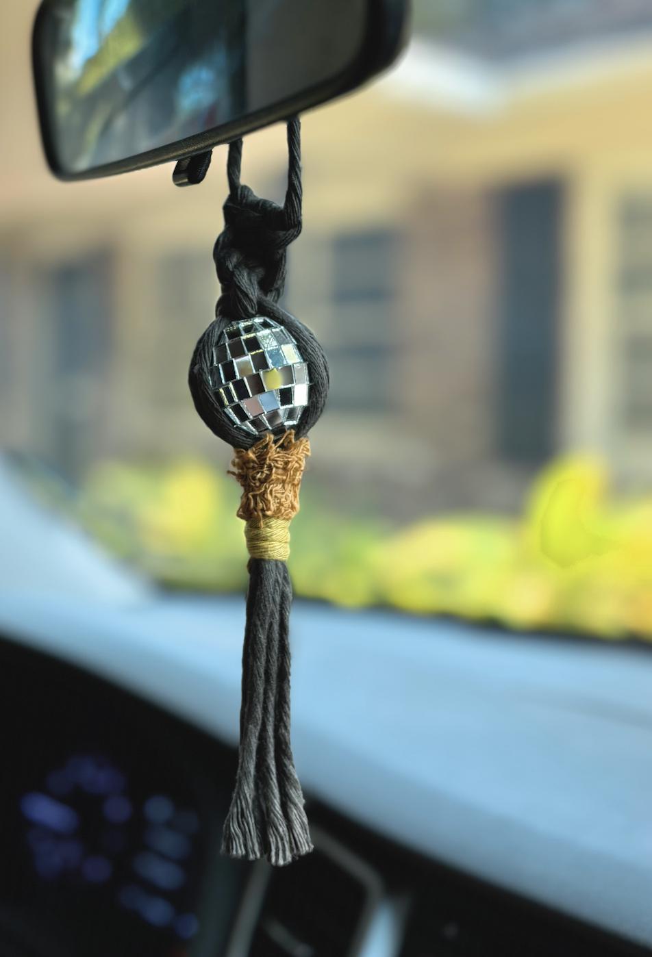 Modern Disco Ball Car Charm, Bag Charm | Rearview Mirror Accessories | Cute Gift Ideas for Friends