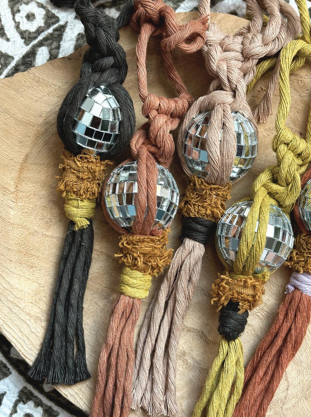 Modern Disco Ball Car Charm, Bag Charm | Rearview Mirror Accessories | Cute Gift Ideas for Friends
