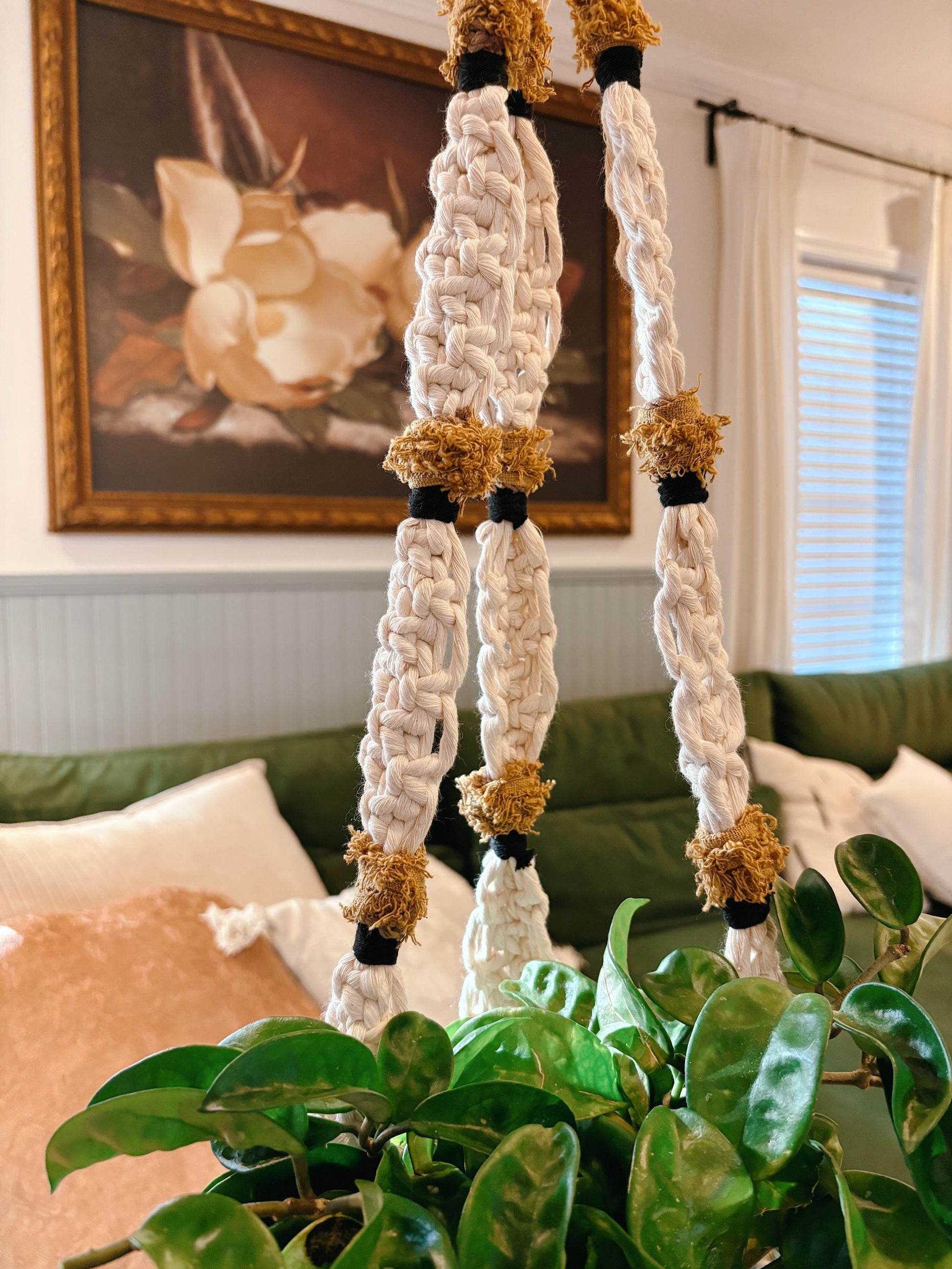 Modern Statement Plant Hanger | Modern Vintage Style Home Decor | Planter