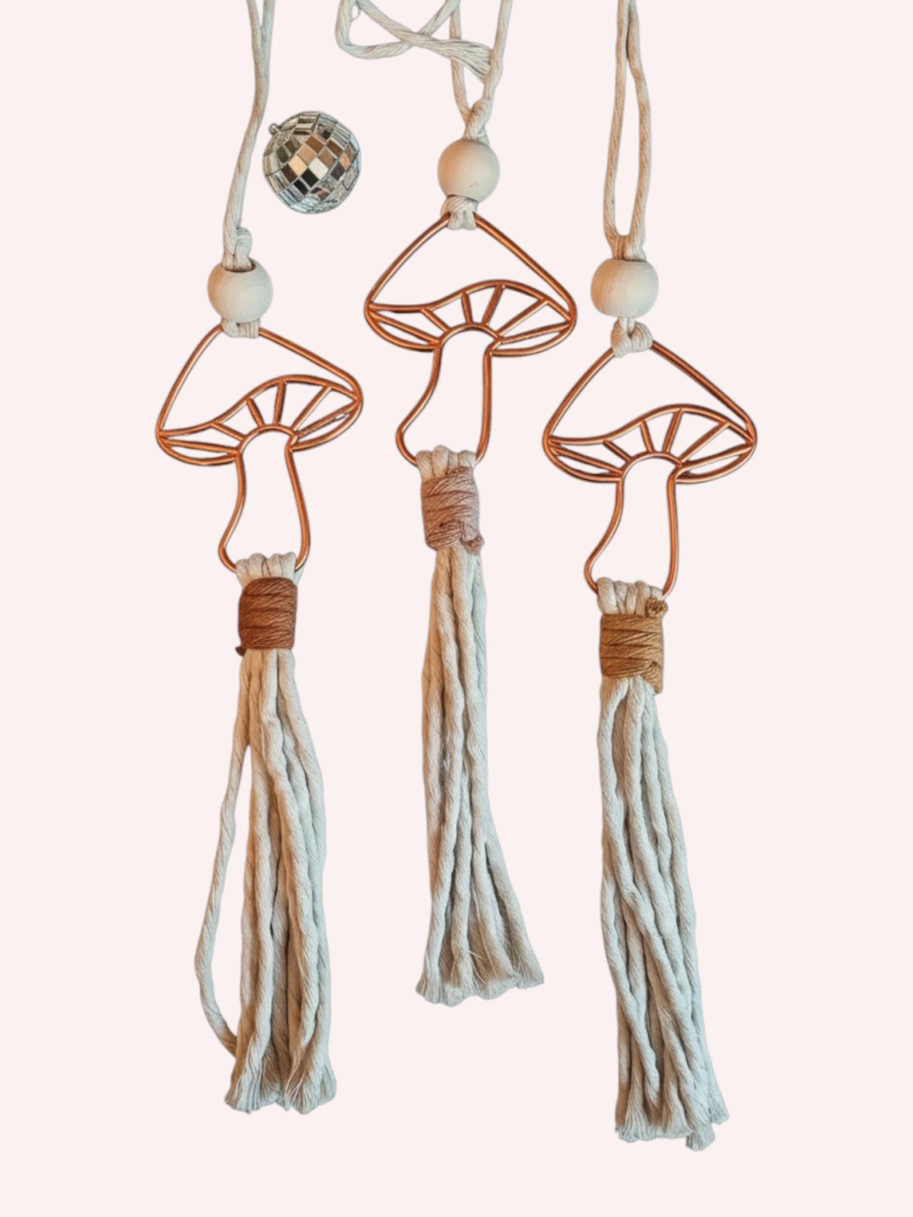 Mushroom Car Charm | Rearview Mirror Accessories | Gifts | Nature Gifts