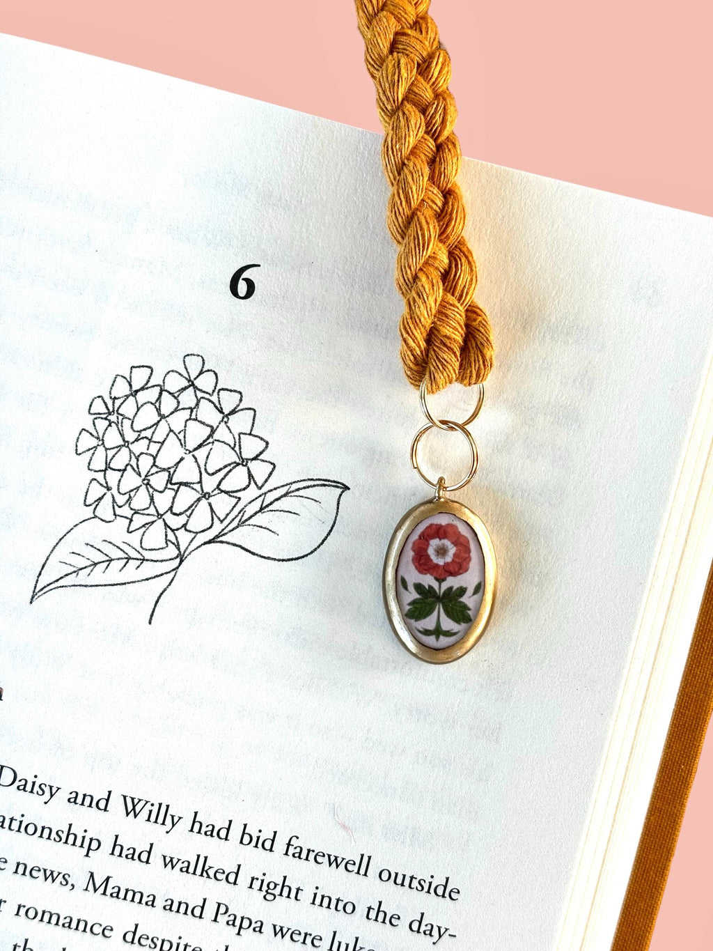 Dainty Floral Charm Bookmark - Book Accessories for Readers, Valentines Gift, Bookish, Literature