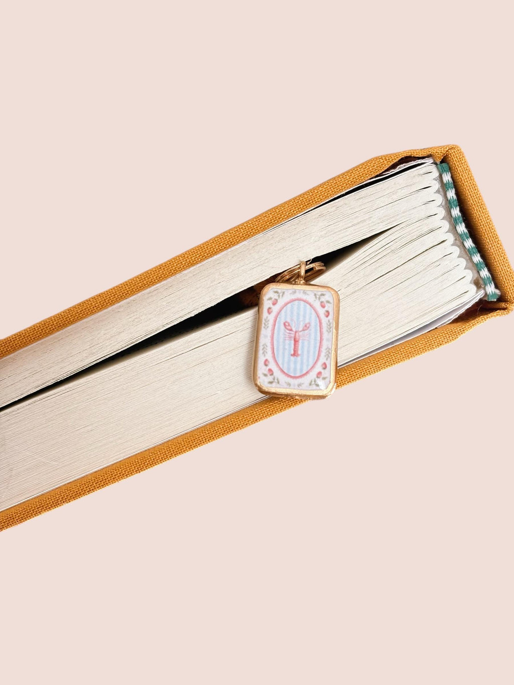 Lobster Charm Bookmark - Coastal Book Accessories for Readers
