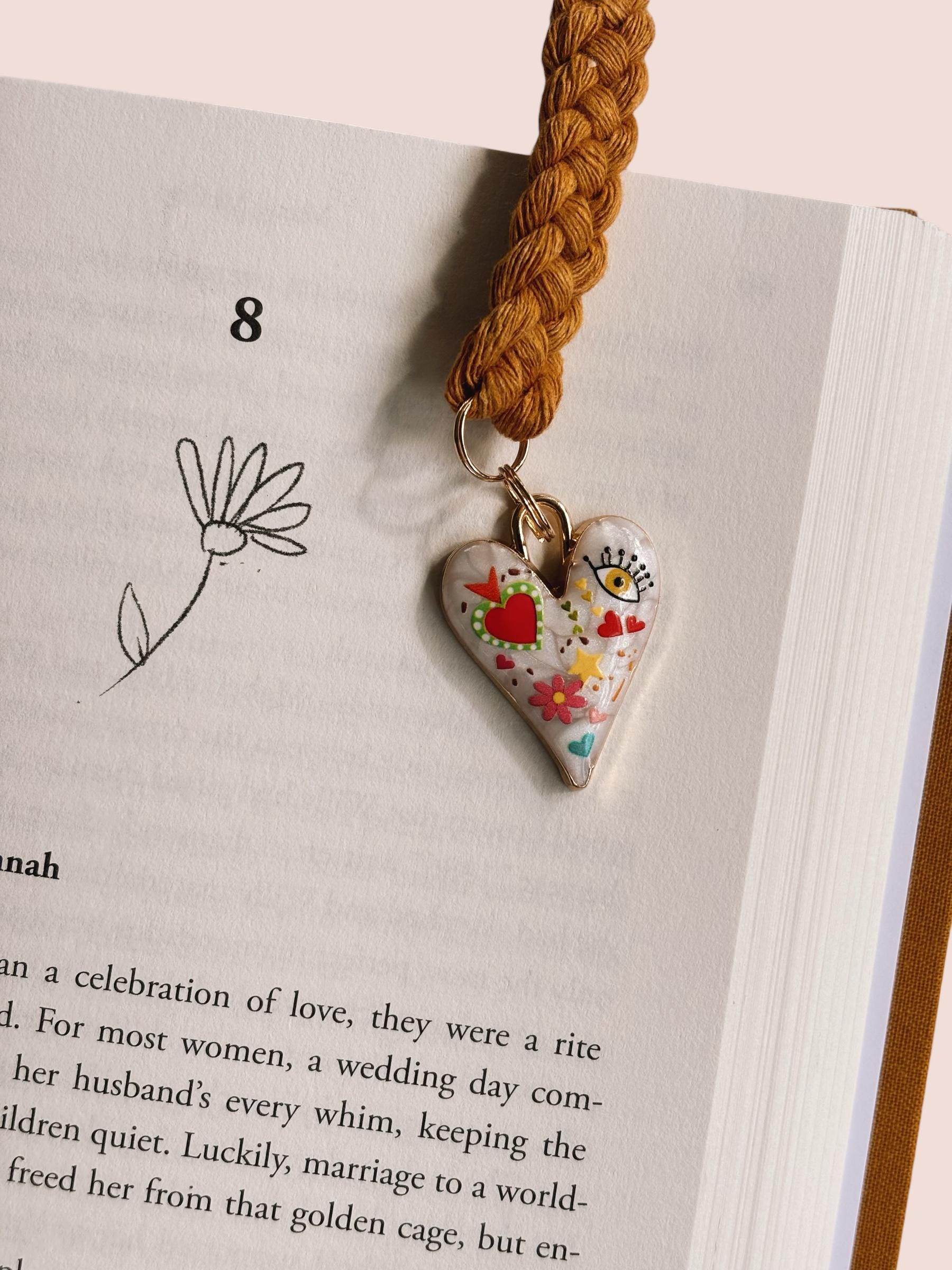 Happy Heart Charm Bookmark - Bookish Accessories for Readers