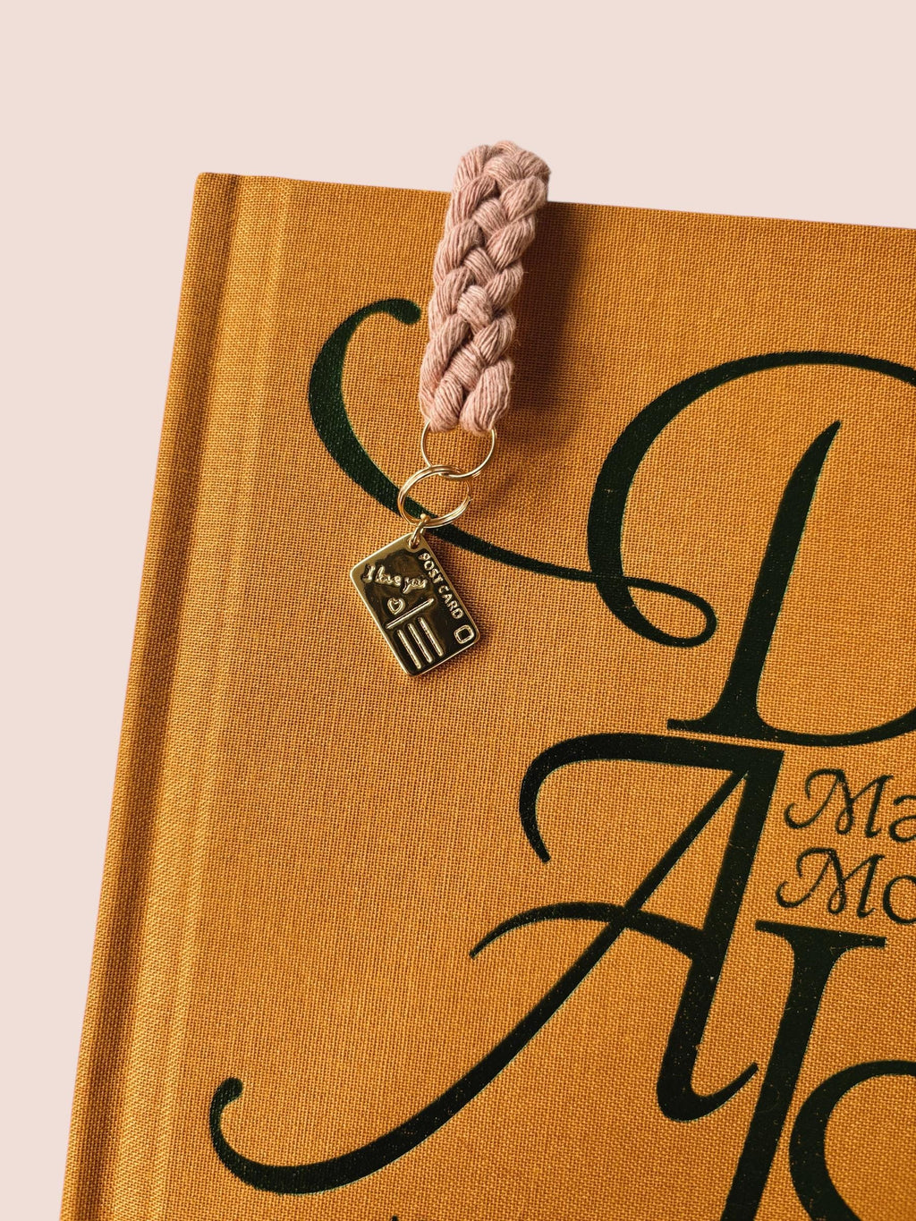 Gold I Love You Postcard Charm Bookmark - Bookish Accessories for Readers