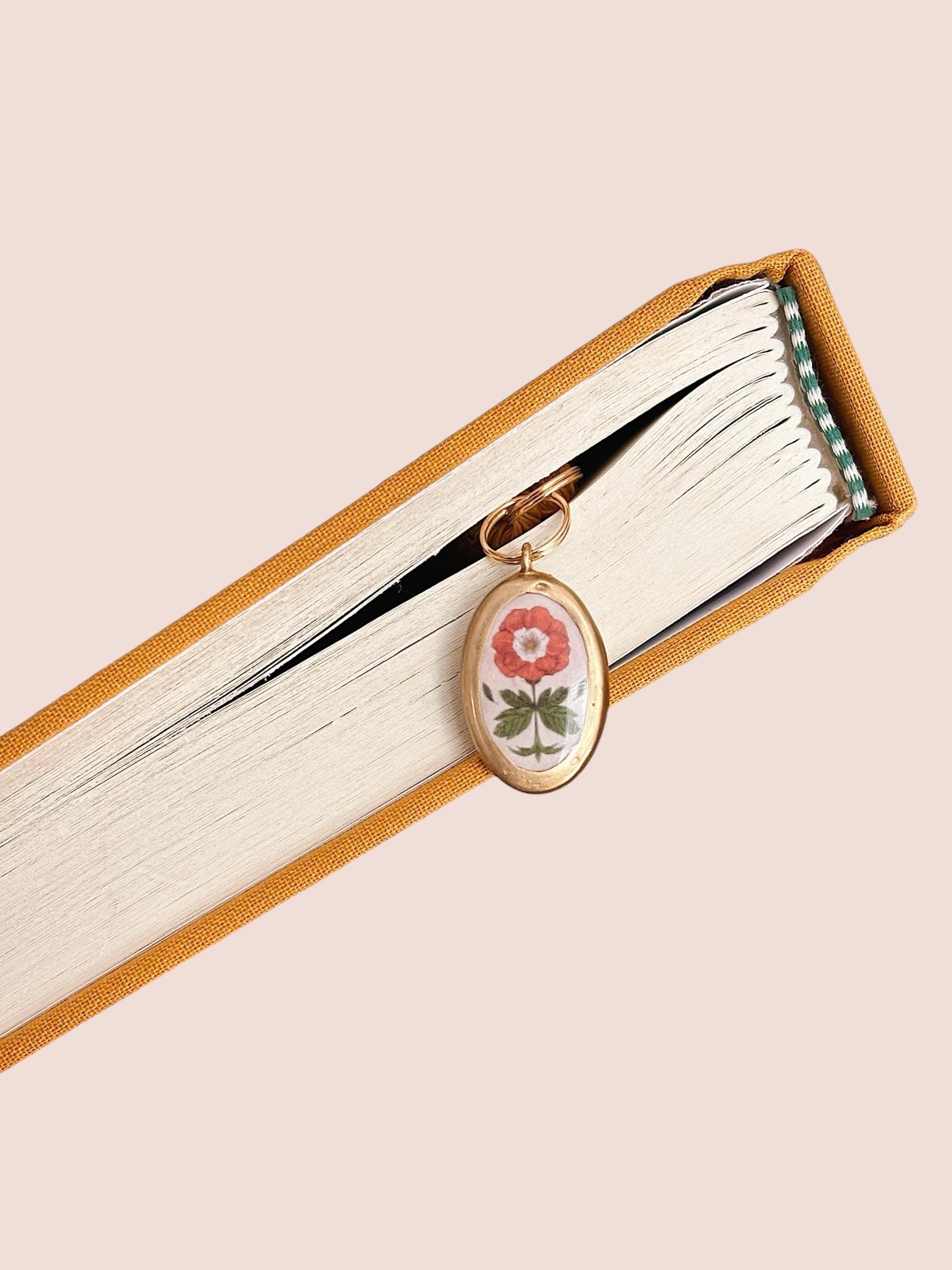 Dainty Floral Charm Bookmark - Book Accessories for Readers, Valentines Gift, Bookish, Literature