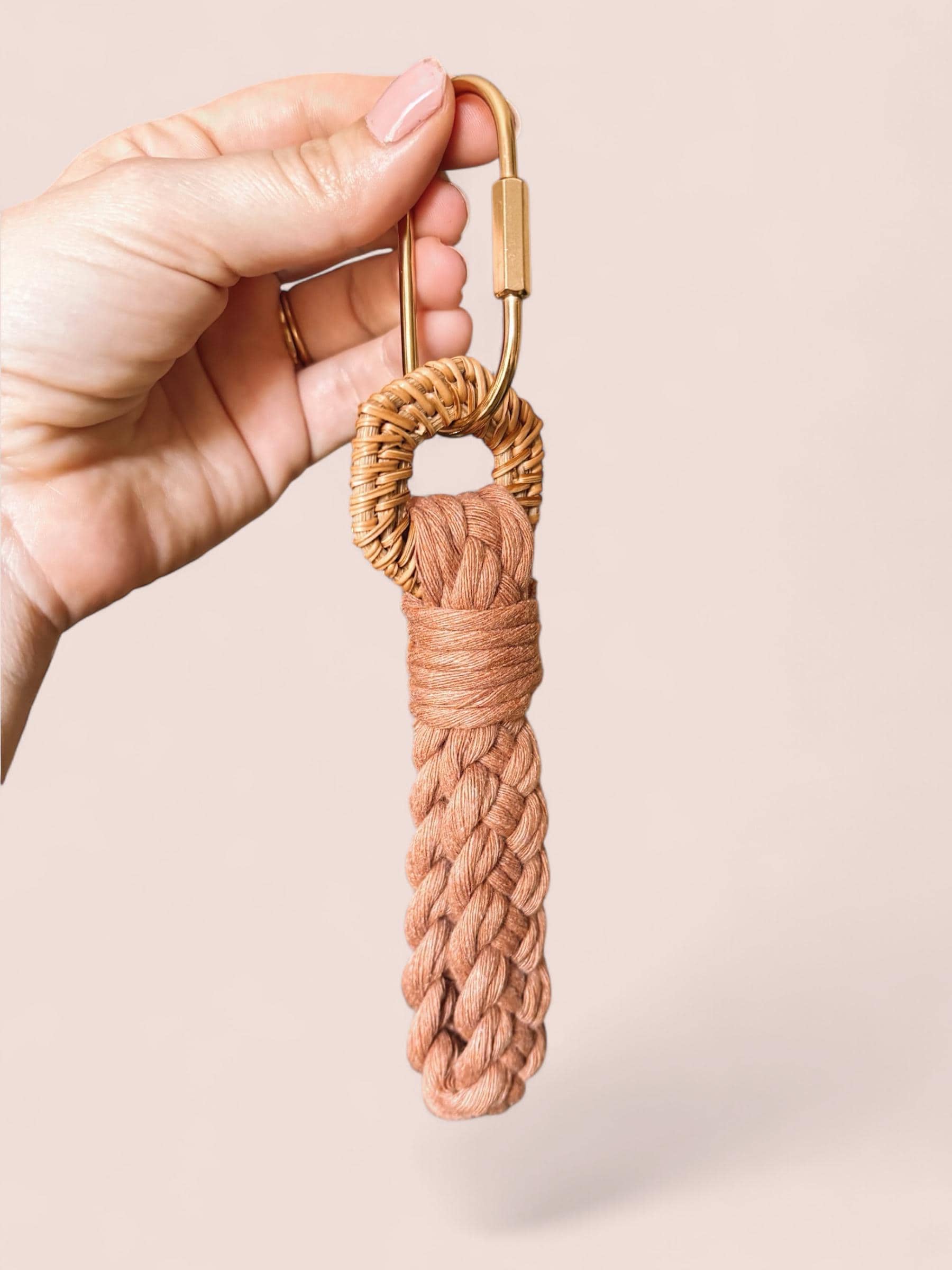 Modern Rattan Boho Keychain, Bag Charm | Gifts for Friends, Teachers | Modern Accessories