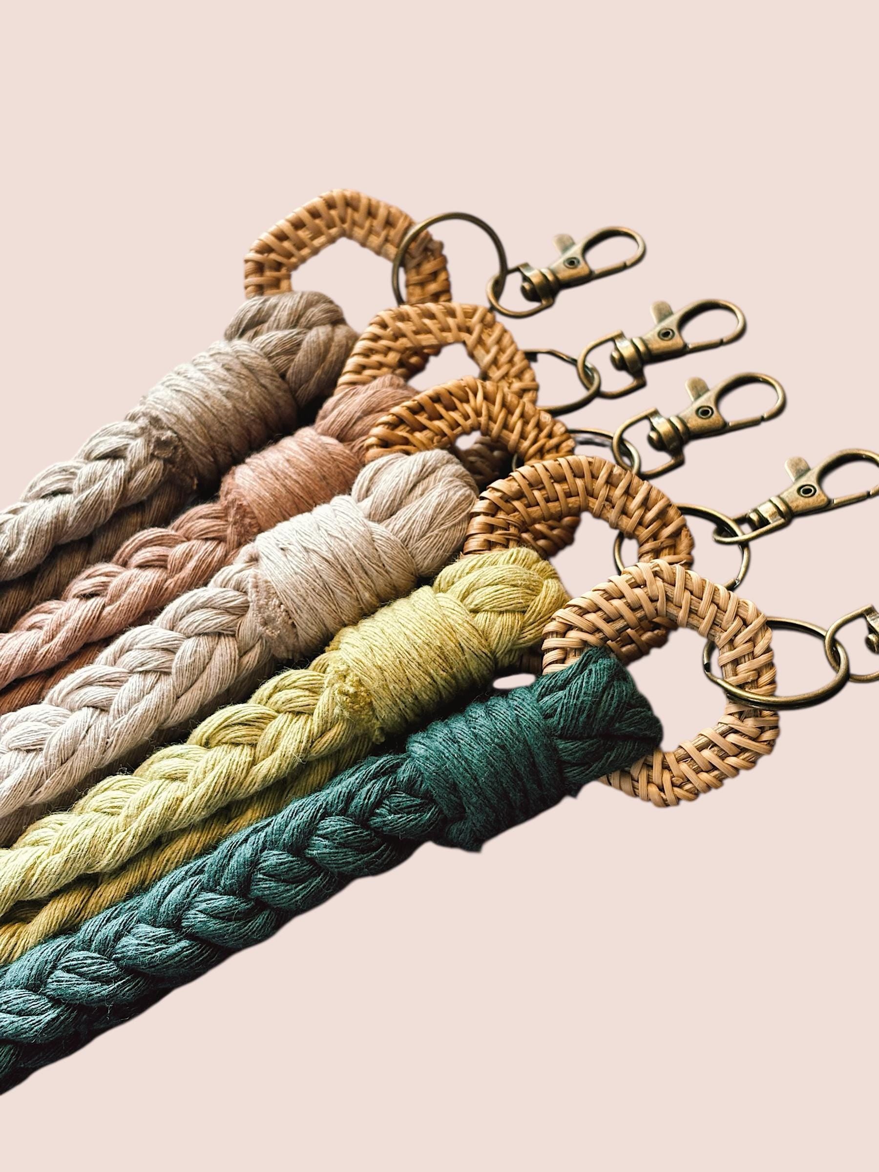 Boho Rattan Wristlet Keychain - Boho Everyday Accessories
