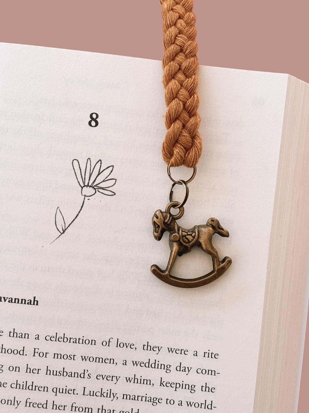 Rocking Horse Charm Bookmark - Bookish Gifts for Readers, Baby, Expecting Mother, Baby Book Accessory