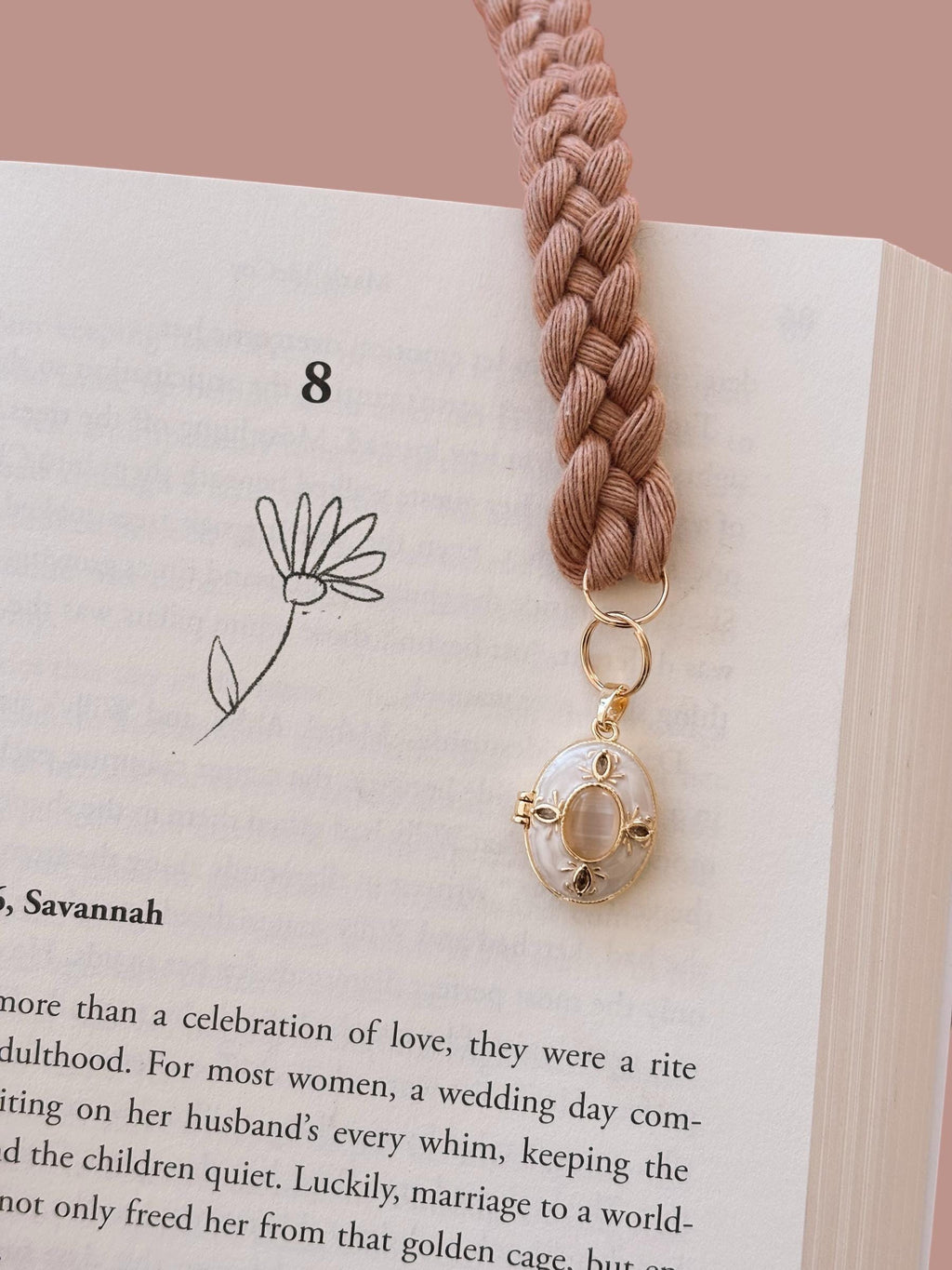 Ornate Locket Charm Bookmark - Bookish Gifts for Readers