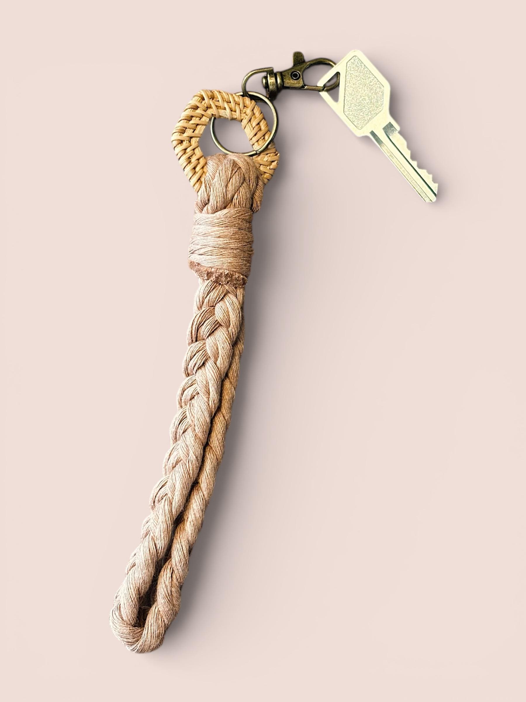 Boho Rattan Wristlet Keychain - Boho Everyday Accessories