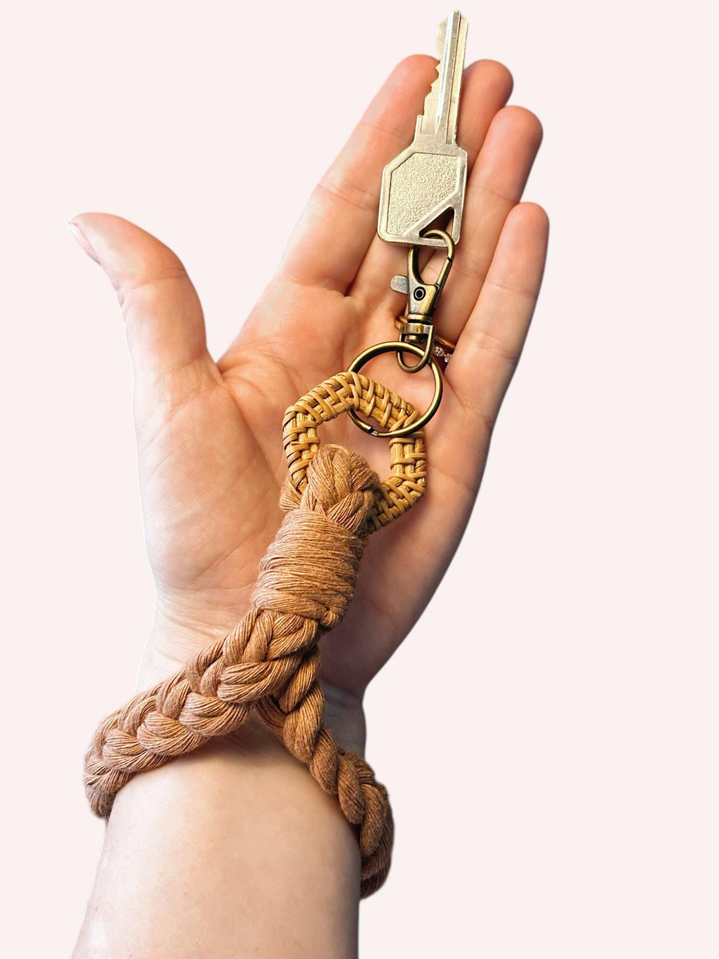 Boho Rattan Wristlet Keychain - Boho Everyday Accessories