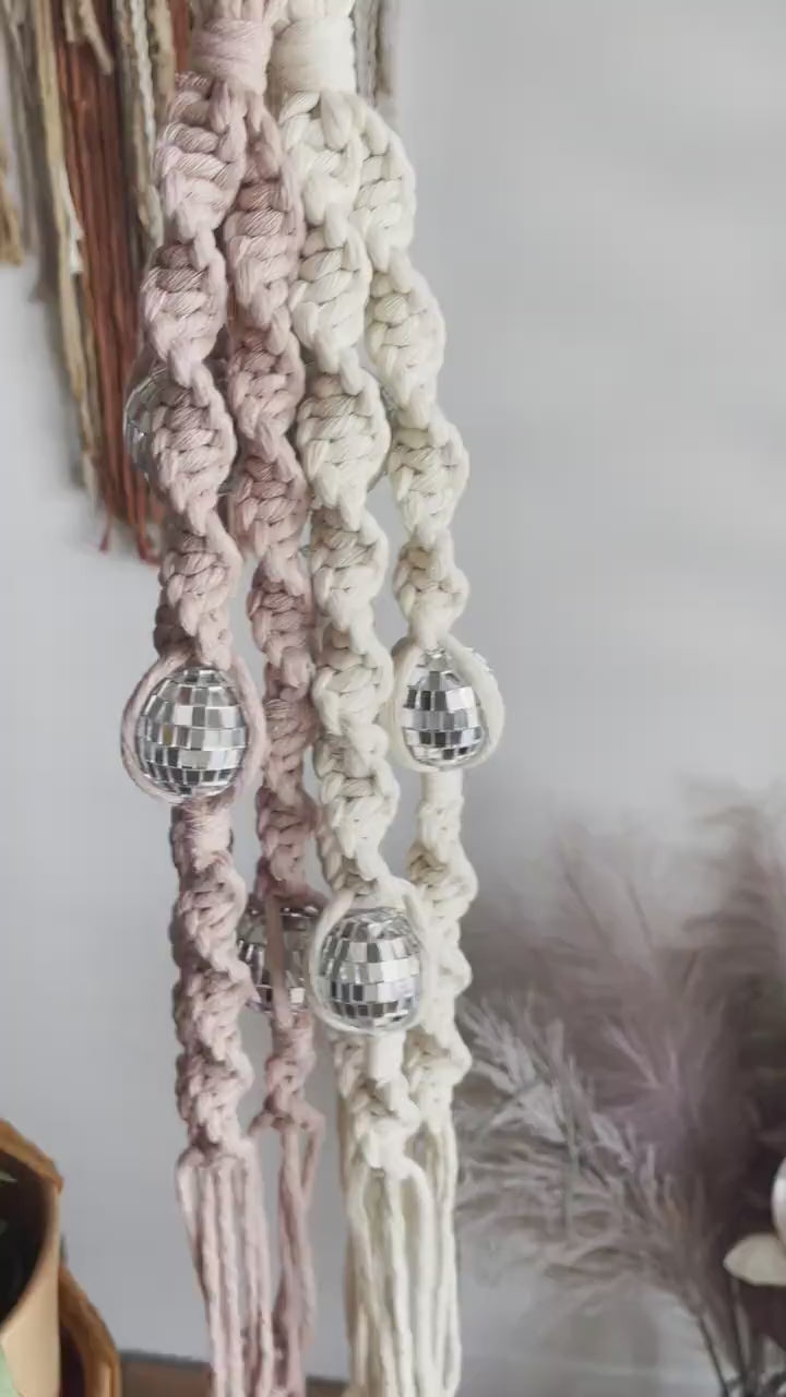 Miniature Disco Ball Planter | Disco Ball Decor | Hanging Disco Ball | Retro Home | Mirrorball | Gifts for Friends