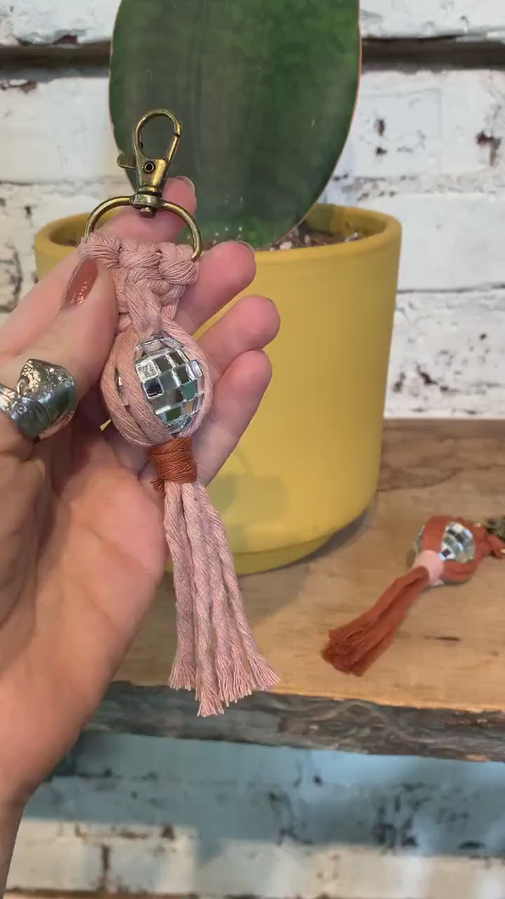 Retro Miniature Disco Ball Keychain | Gift Ideas for Her | Boho Accessories | Gifts for Friends